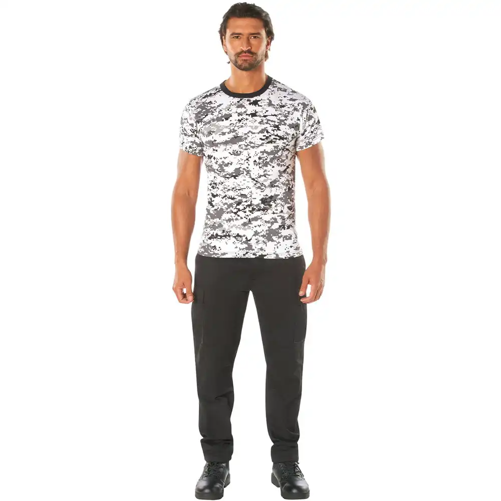 Alternative view of Digital City Camo Military T-Shirt