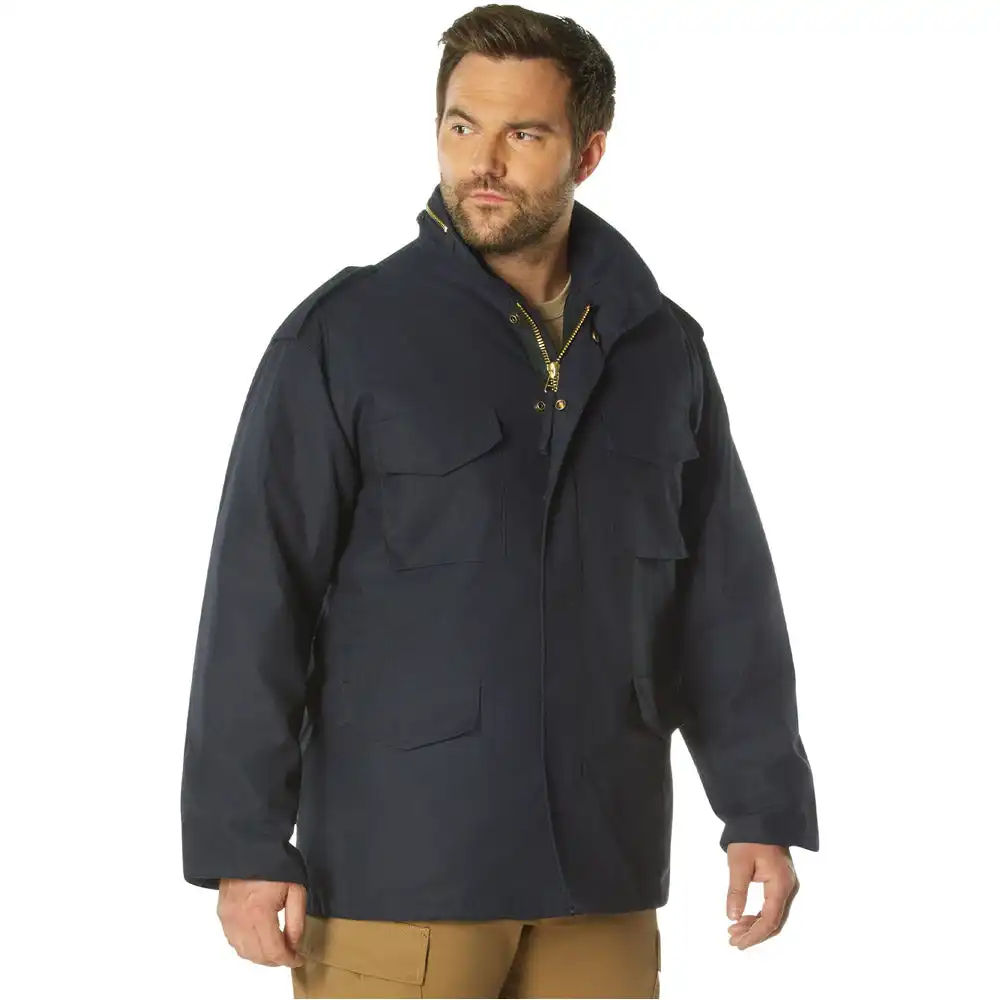 Alternative view of Blue M-65 Field Jacket with Liner