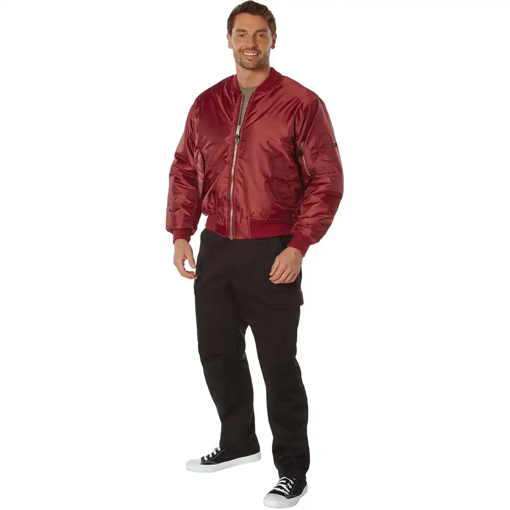 Alternative view of Red MA-1 Flight Jacket