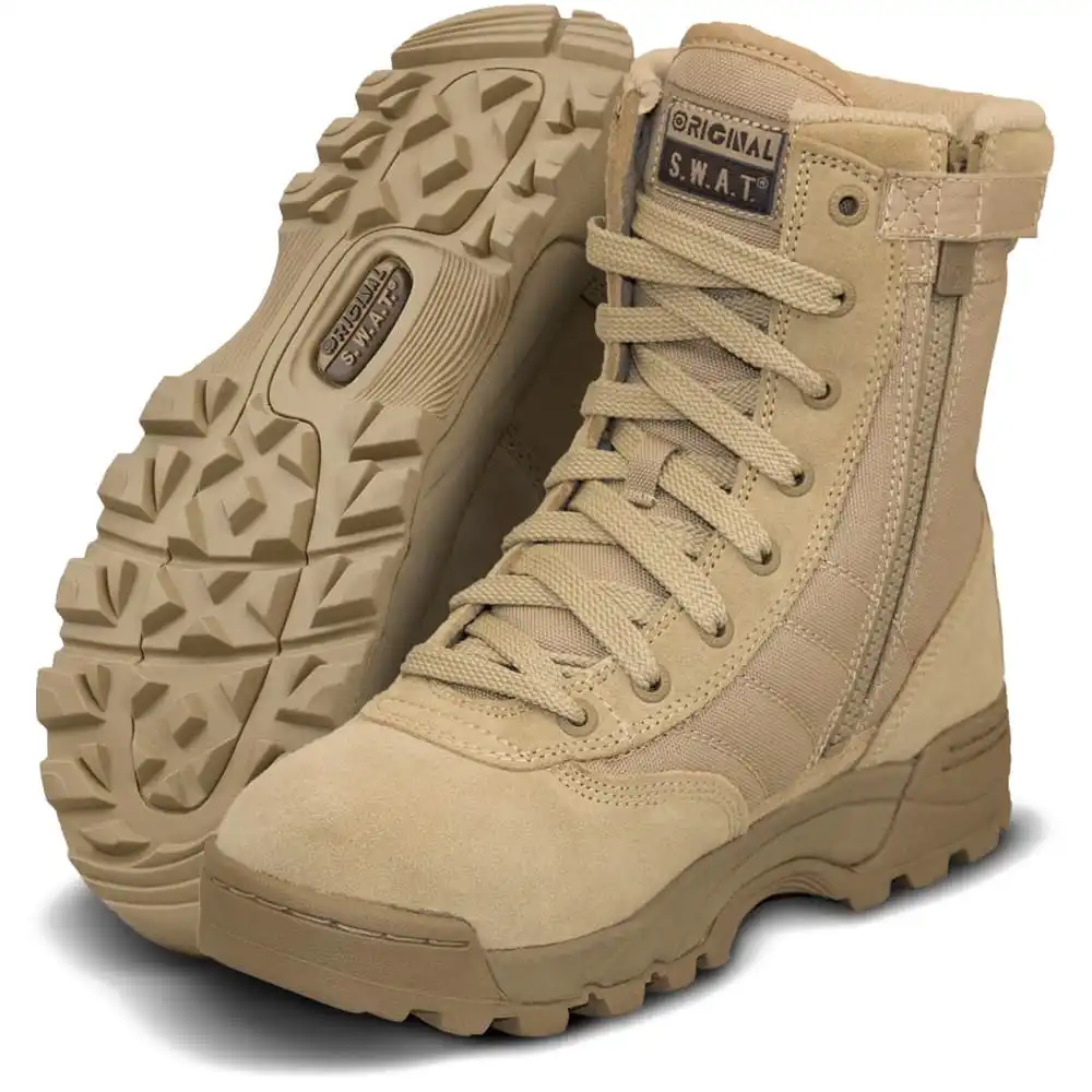Original S.W.A.T. Classic 9-inch Side-Zip Men's Desert Tan Tactical Boot