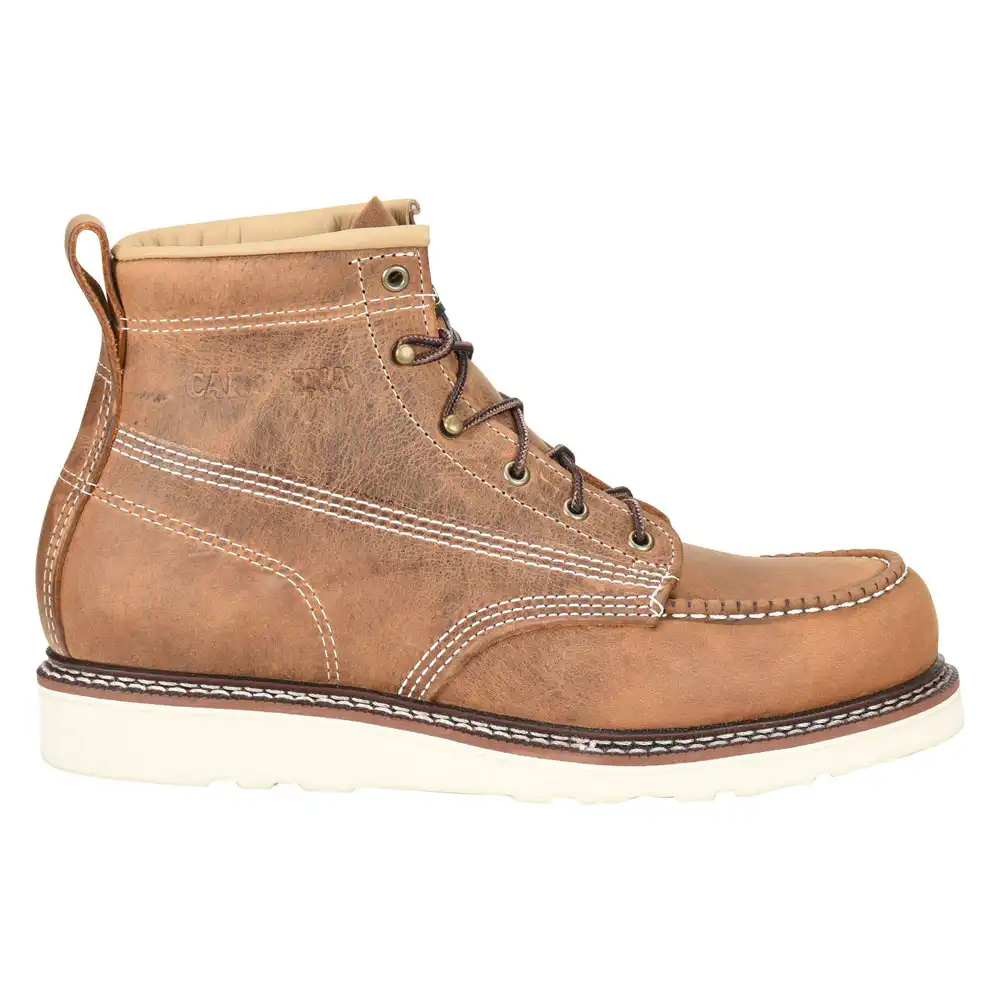 Alternative view of Carolina Amp USA 6-Inch Brown Steel Toe Wedge Work Boot