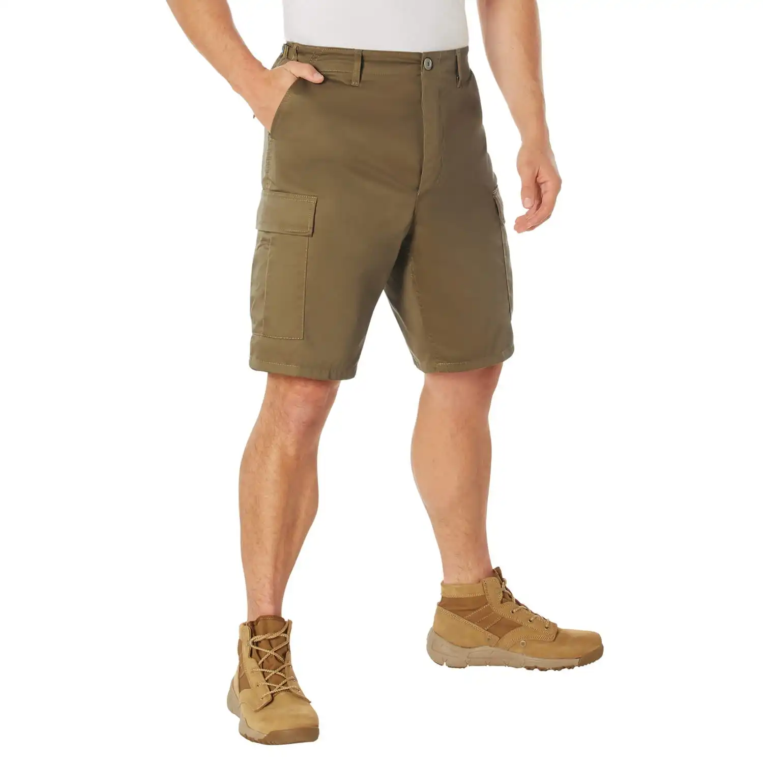 Alternative view of Coyote Brown Military Style BDU Cargo Shorts