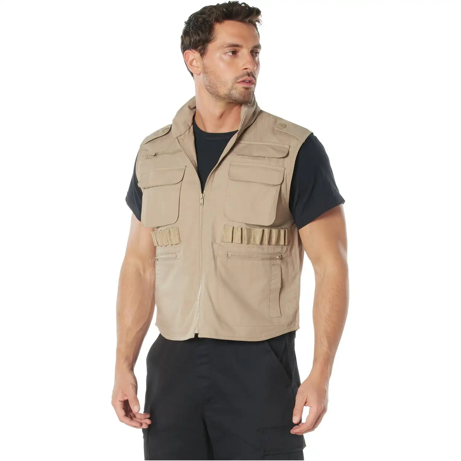 Alternative view of Basic Issue Khaki Army Ranger Vest