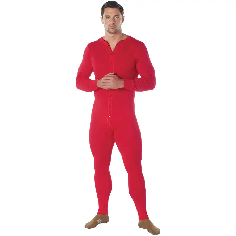 Alternative view of Original Red Union Suit