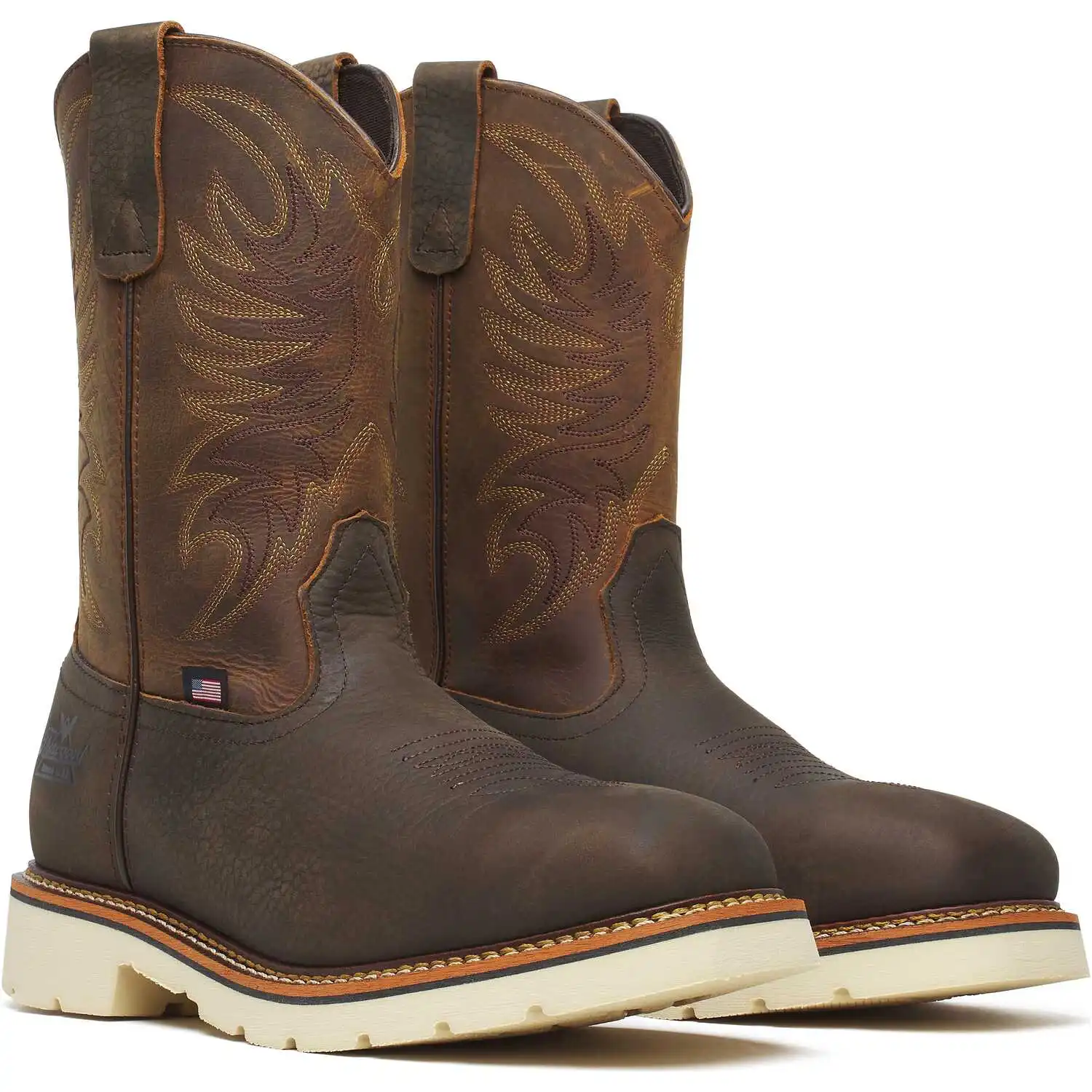 Thorogood Western Work Wellington 11-inch Steel Toe Square Toe Pull-On American Made Men's Work Boot - 804-4331