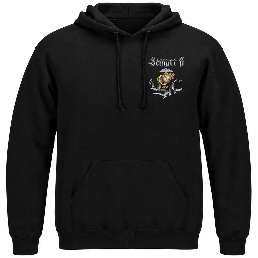 Alternative view of Steel Bulldog Semper Fi USMC Hoodie
