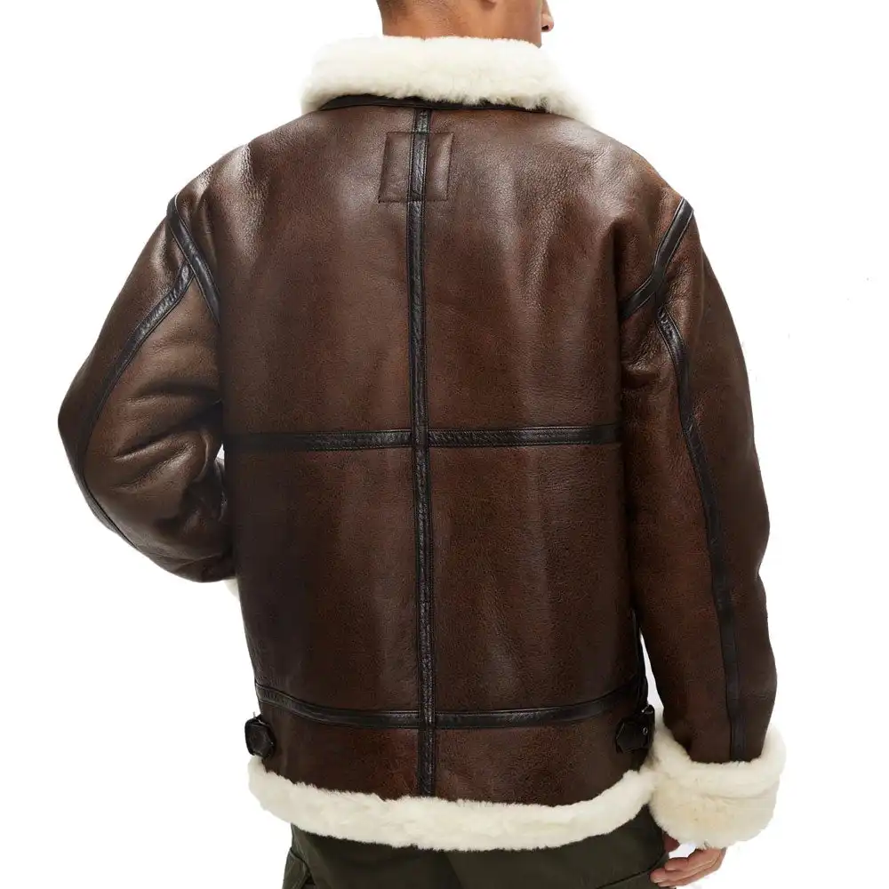 Alternative view of Alpha Industries B-3 Sherpa Leather Bomber Jacket