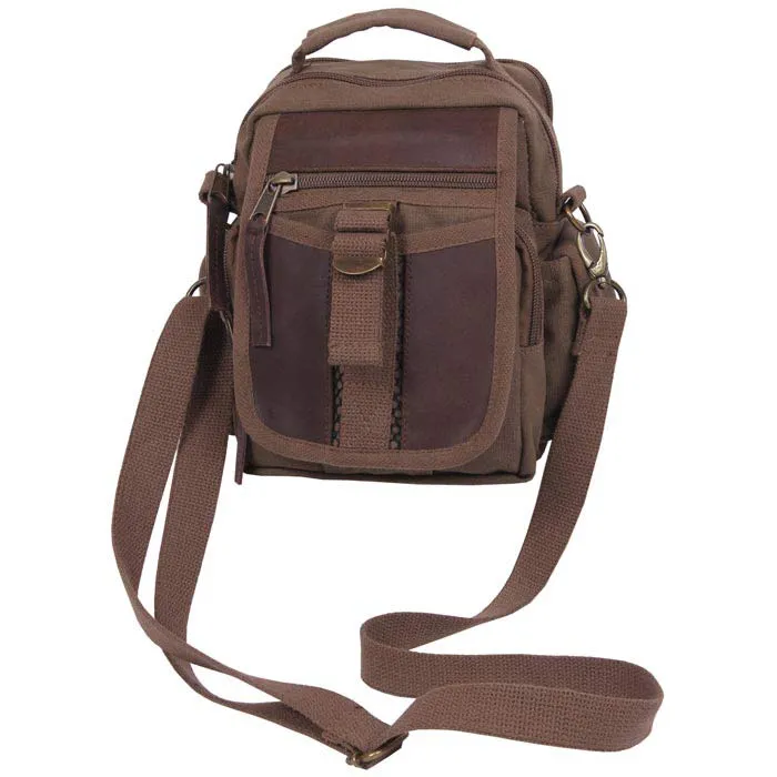 Alternative view of Basic Issue Two-Tone Leather Accented Canvas Shoulder Bag