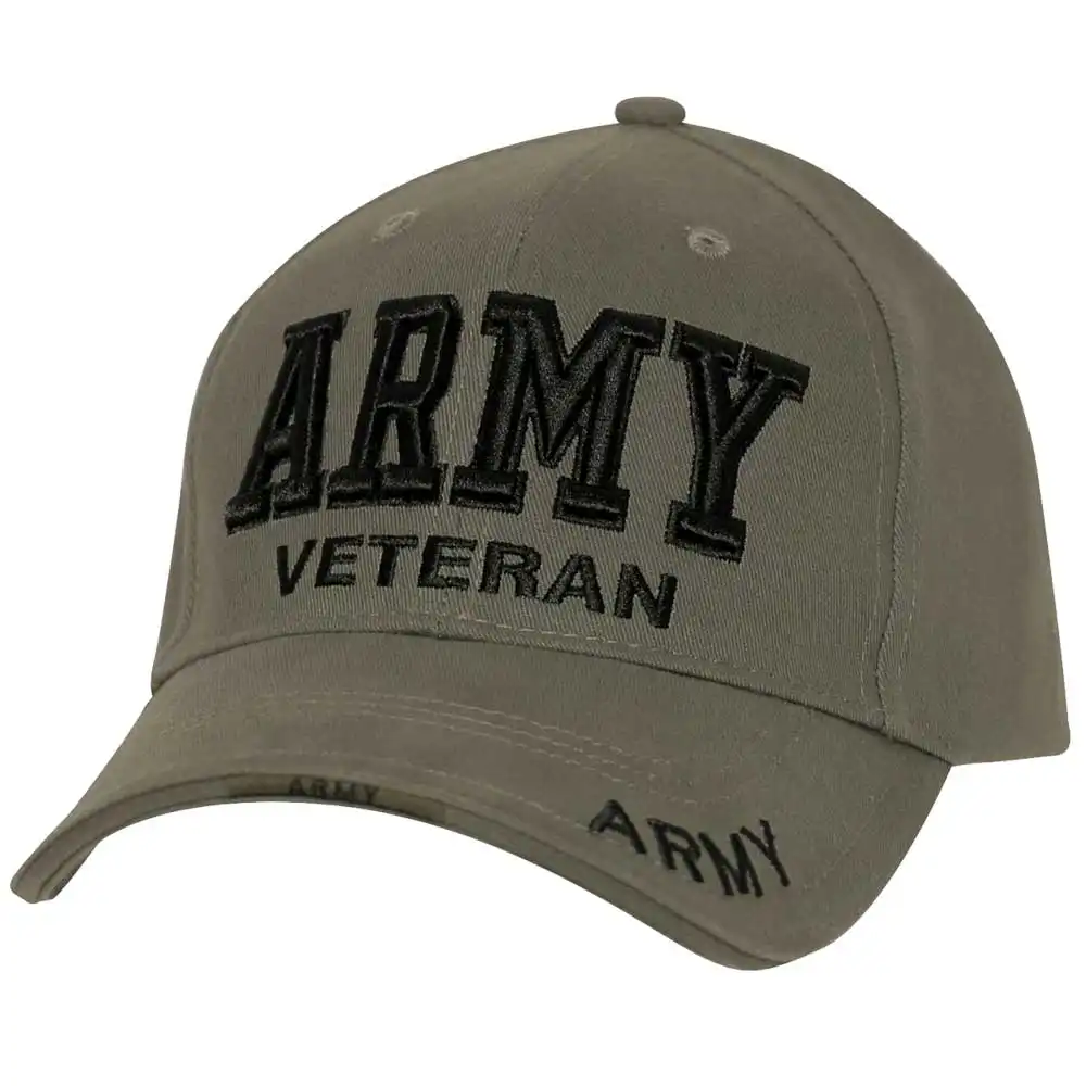 Alternative view of Army Veteran Embroidered Baseball Cap