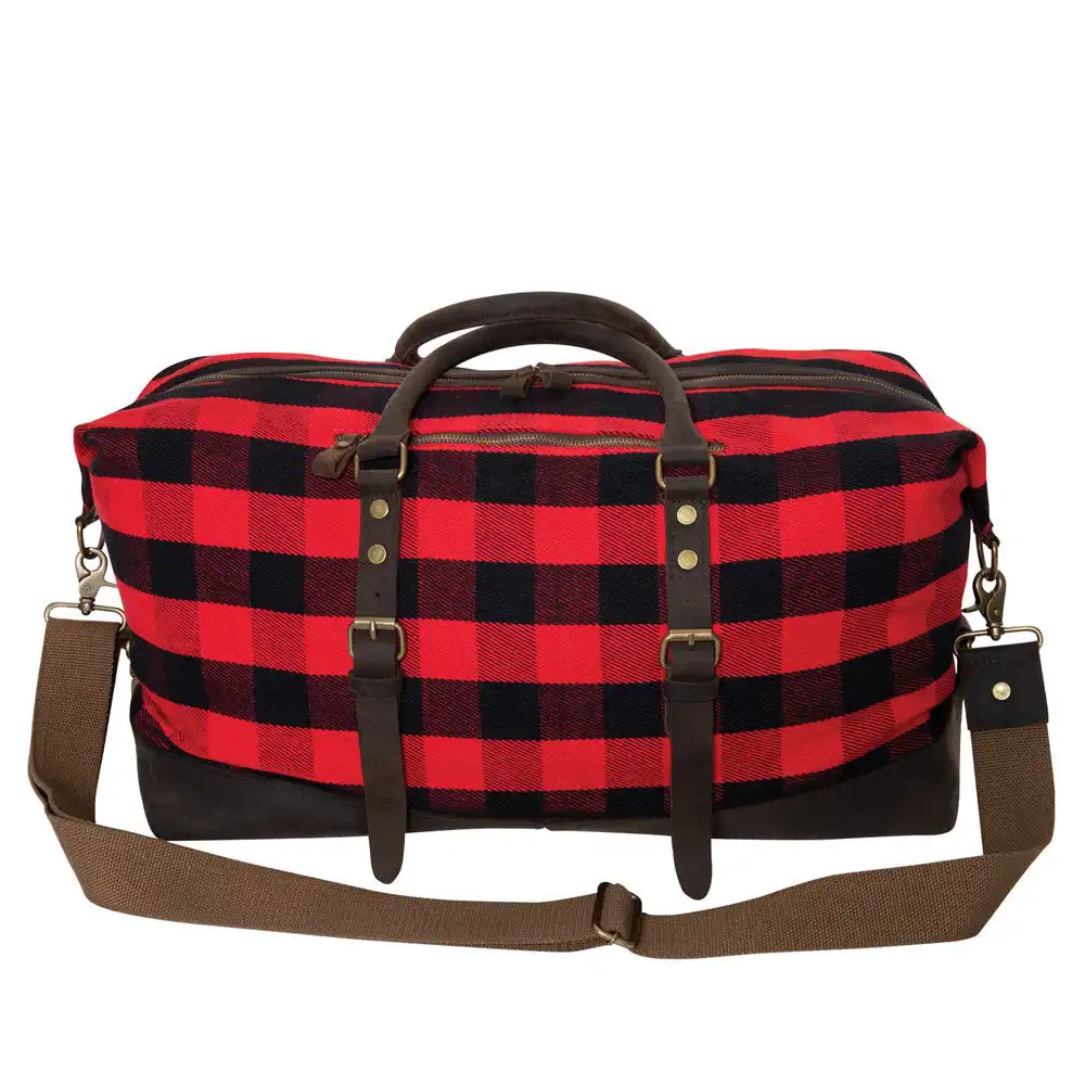 Alternative view of Rothco Red Plaid Extended Weekender Canvas Duffle Bag
