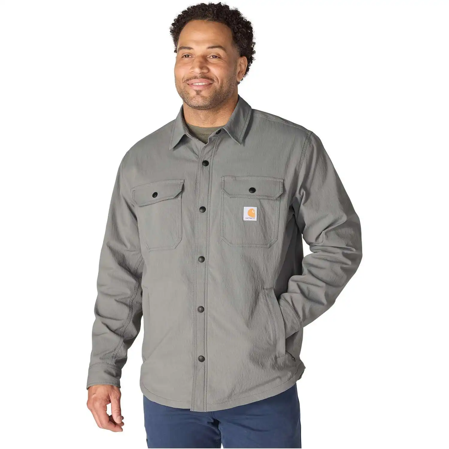 Carhartt Men's Force Fleece-Lined Rip-Stop Shirt Jac