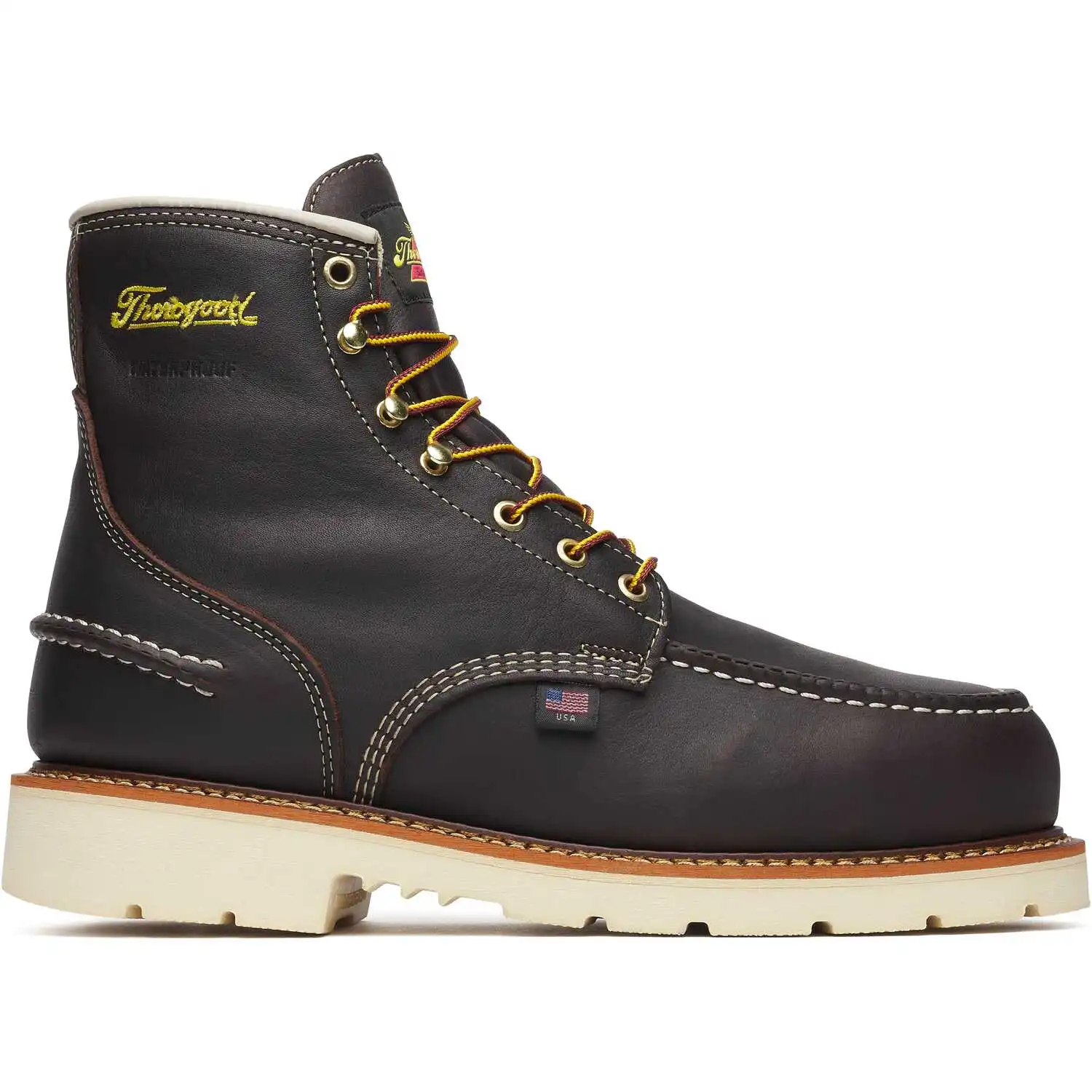 Alternative view of Thorogood 1957 Series 6-inch Briar Pitstop Waterproof Steel Toe Moc Toe 90-Degree Sole American Made Men's Work Boot - 804-4940