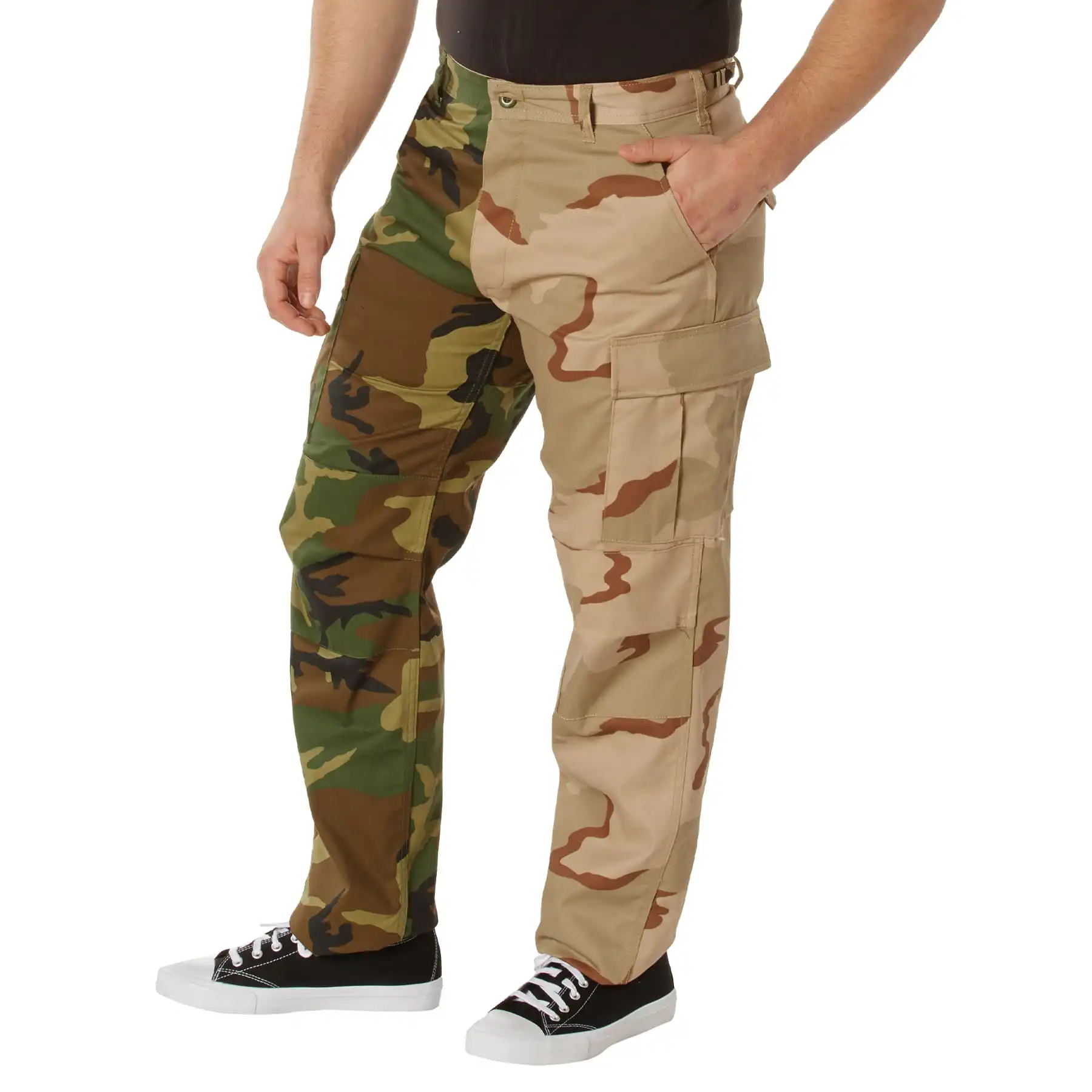 Green/Tri-Color Desert Camo Two-Tone BDU Pants