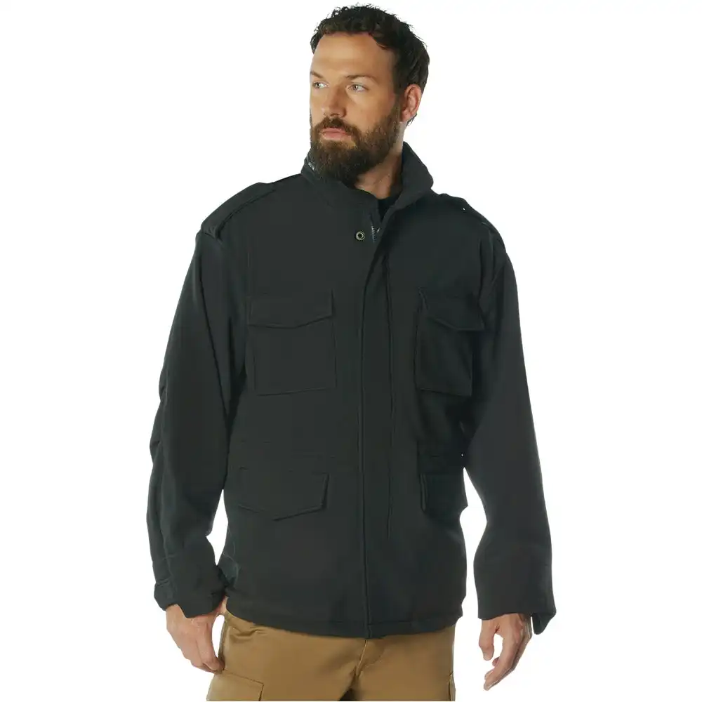 Black SoftShell M-65 Military Tactical Field Jacket