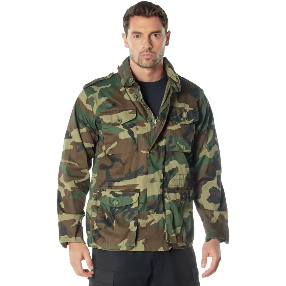 Alternative view of Lightweight Vintage M-65 Camouflage Field Jacket