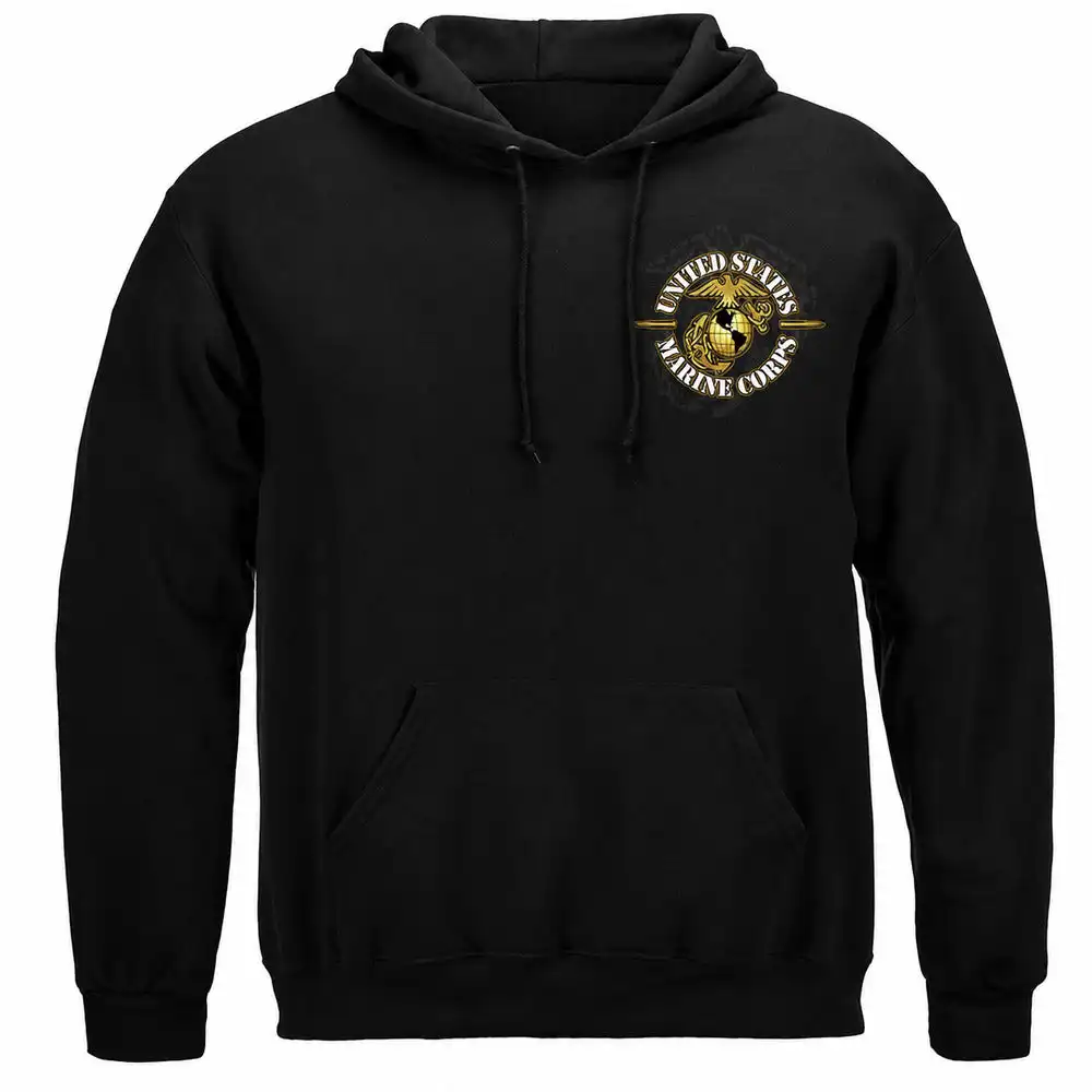Alternative view of Never Retreat, Never Surrender USMC Hoodie
