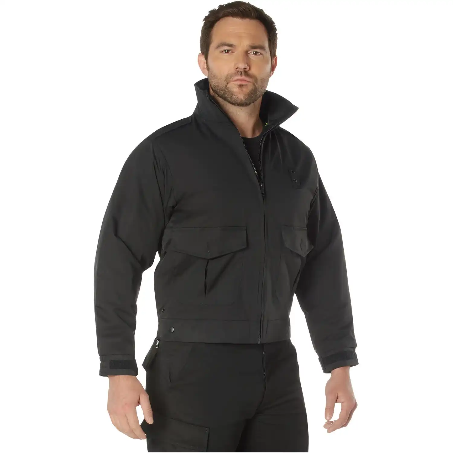 Alternative view of Reversible High-Visibility Green Reflective Work Jacket