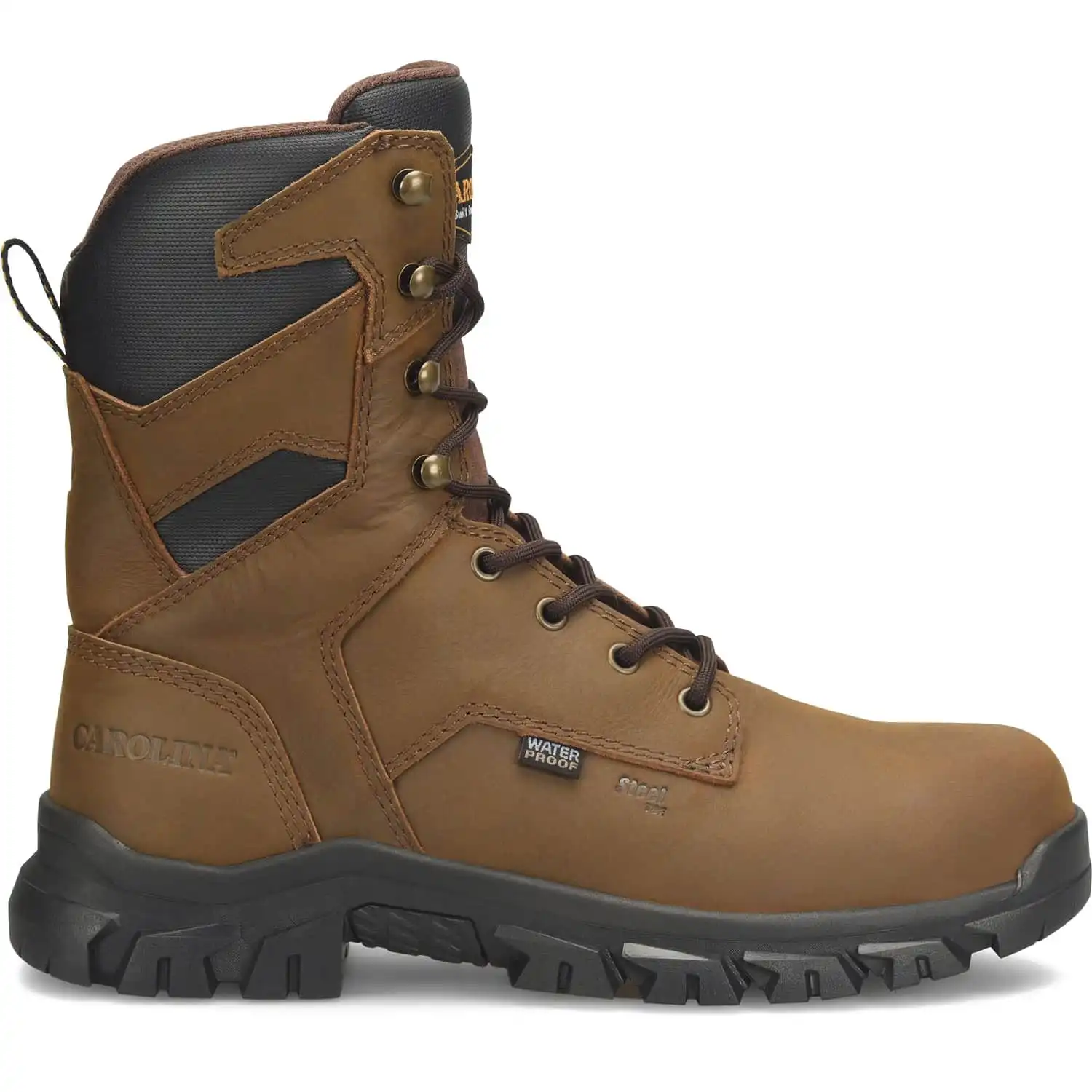 Alternative view of Carolina Gruntz CA3597 8-inch Waterproof Steel Toe Men's Brown Work Boot