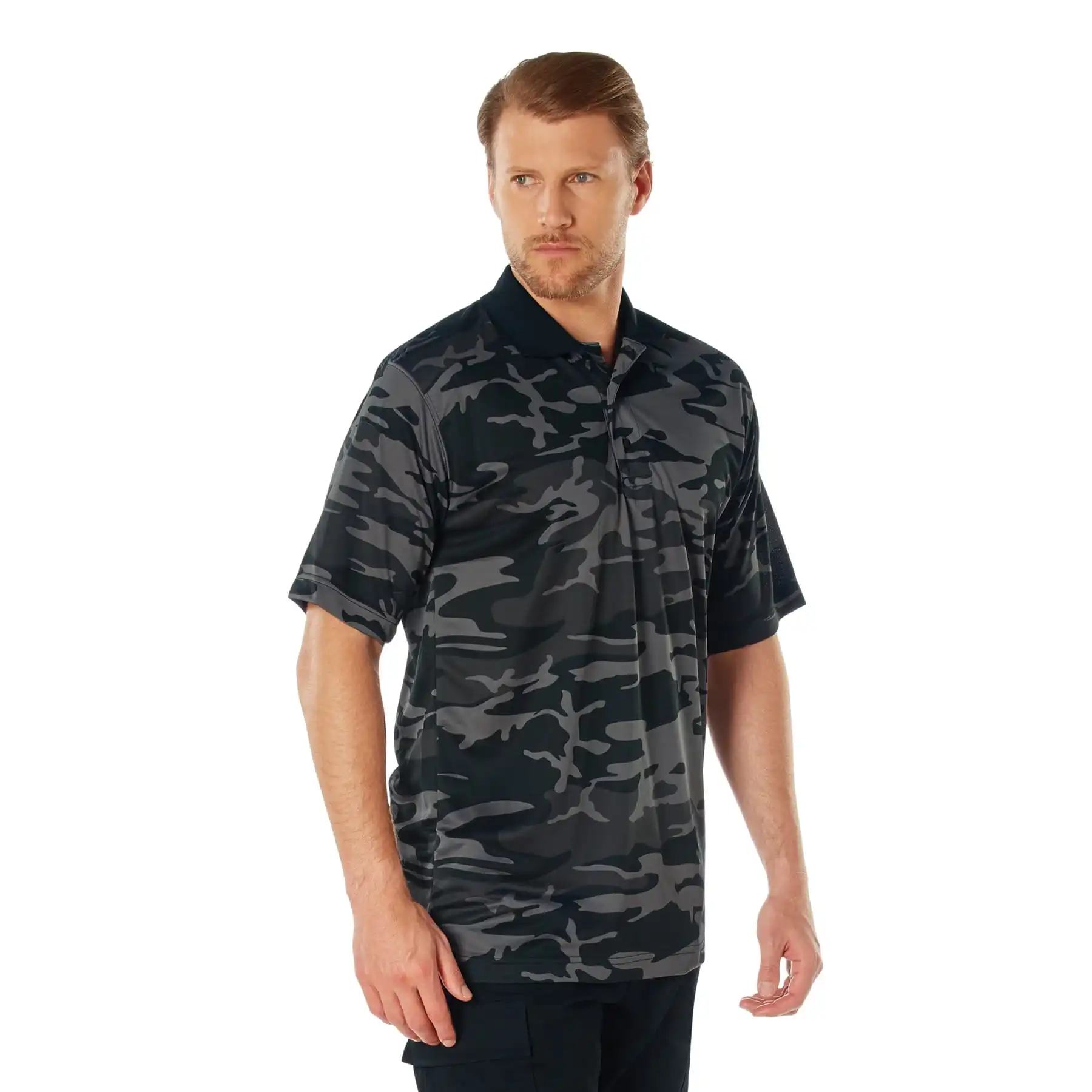 Alternative view of Camouflage Short Sleeve Performance Polo Shirt
