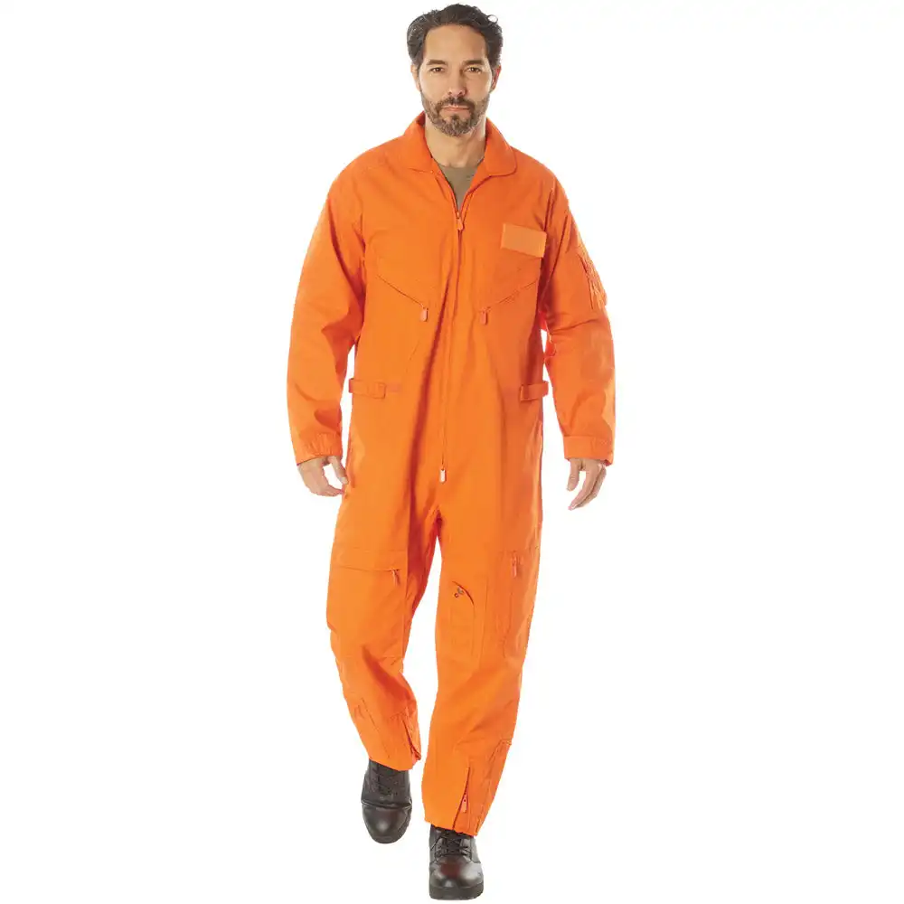 Alternative view of Orange Military Style Work Coveralls