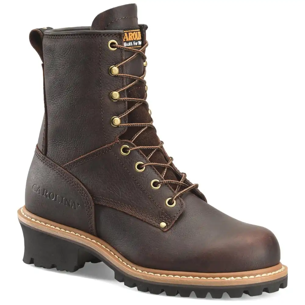 Carolina CA421 Women's 8-inch Logger Boot - Dark Brown