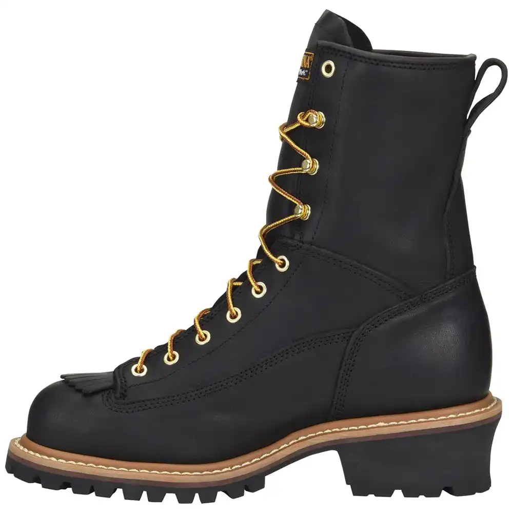 Alternative view of Carolina CA8825 8-inch Waterproof Lace to Toe Logger Boot - Black