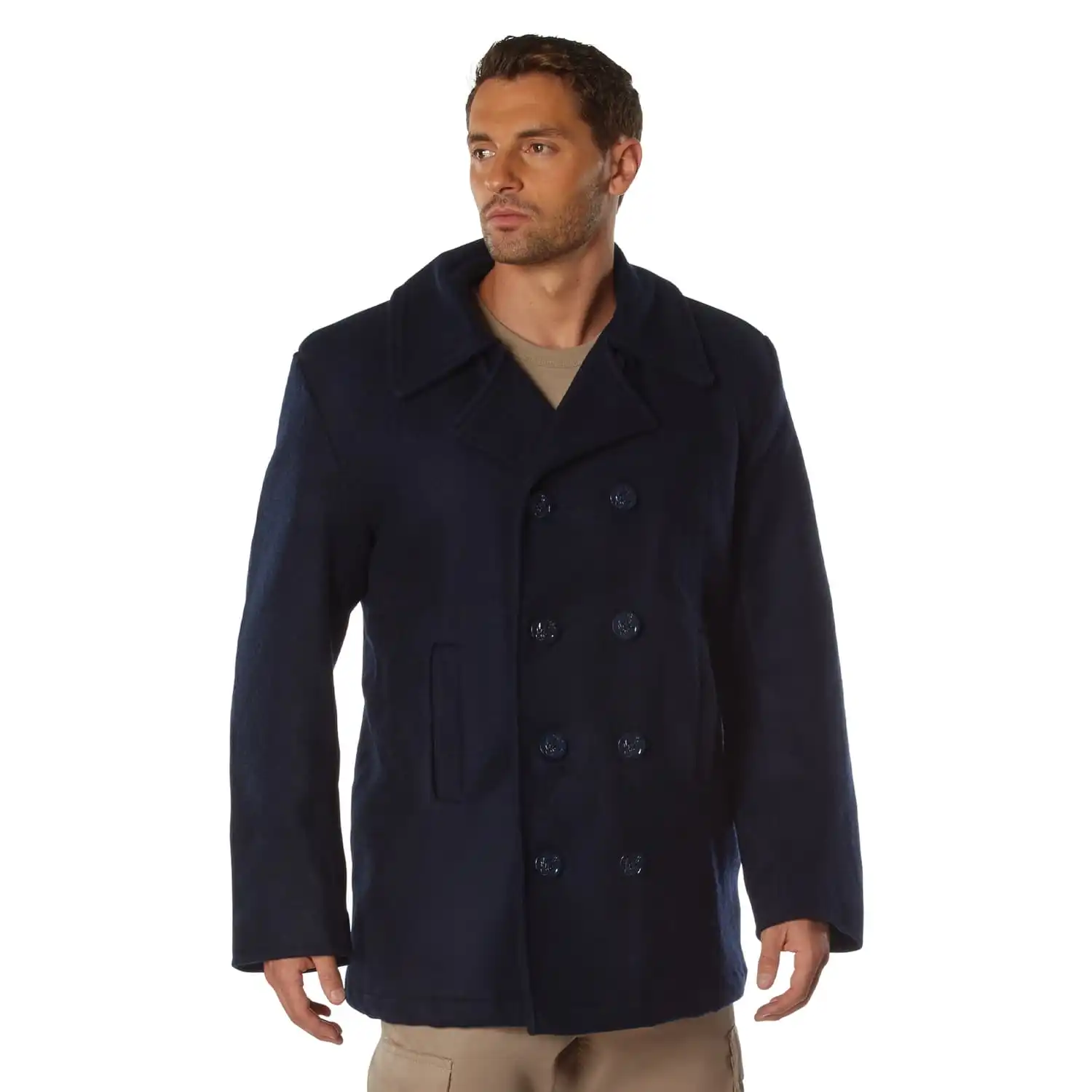 Alternative view of Basic Issue U.S. Navy Style Wool Peacoat