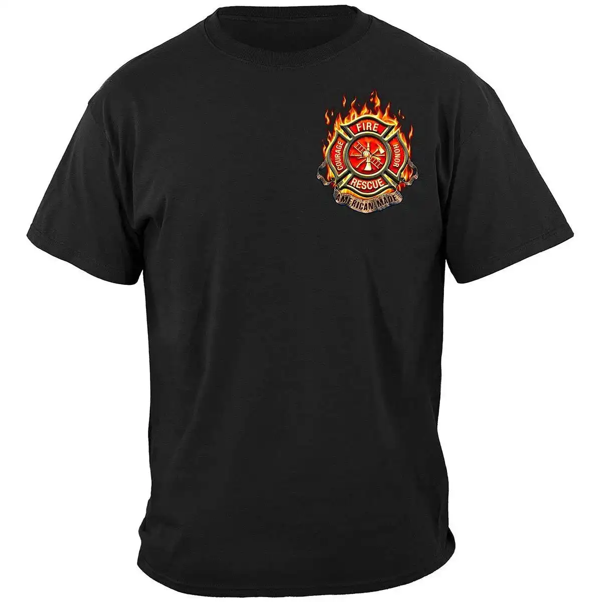 Alternative view of American Made Firefighter T-shirt