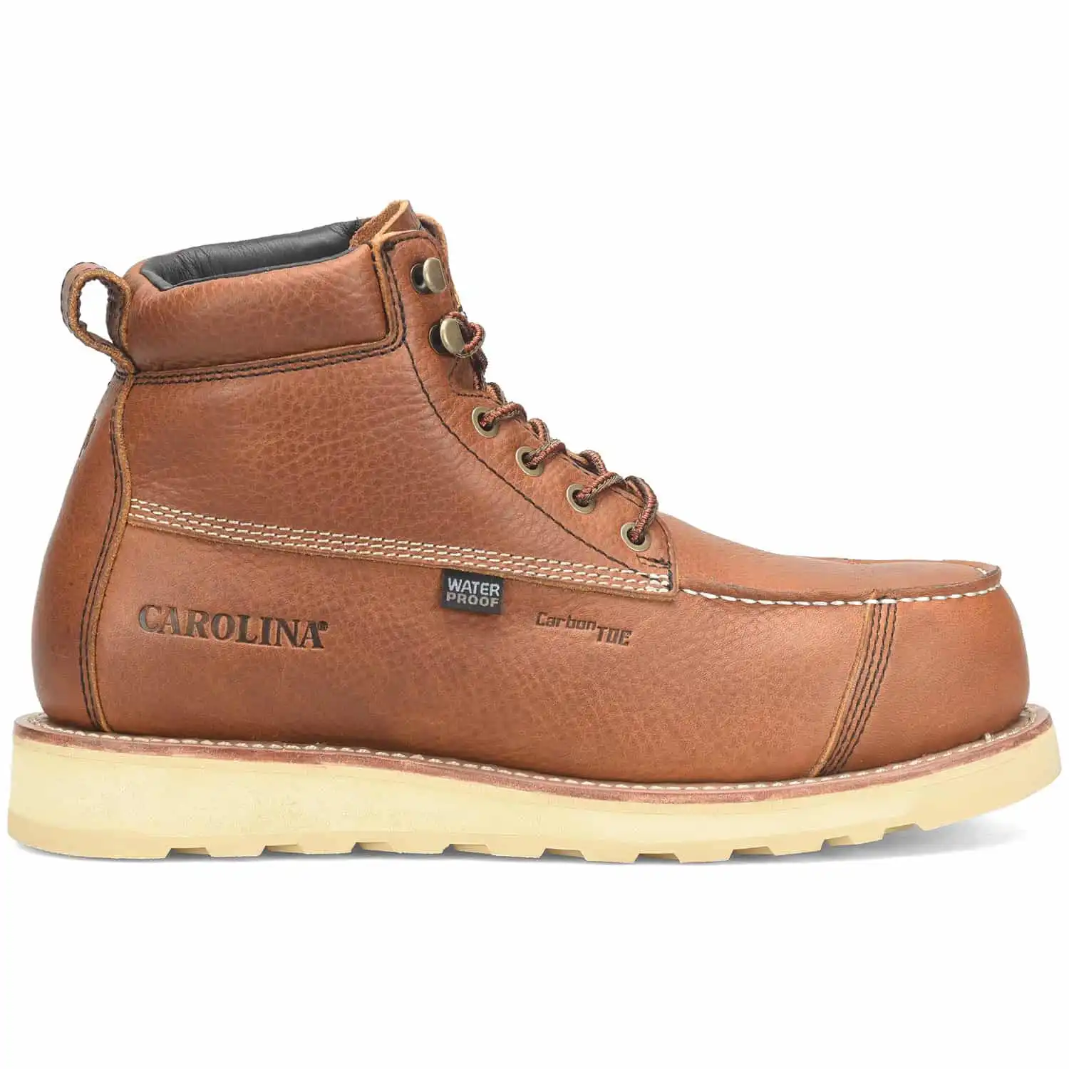 Alternative view of Carolina Staple Gun Waterproof 6-Inch Safety Toe Men's Wedge Sole Moc Toe Work Boot