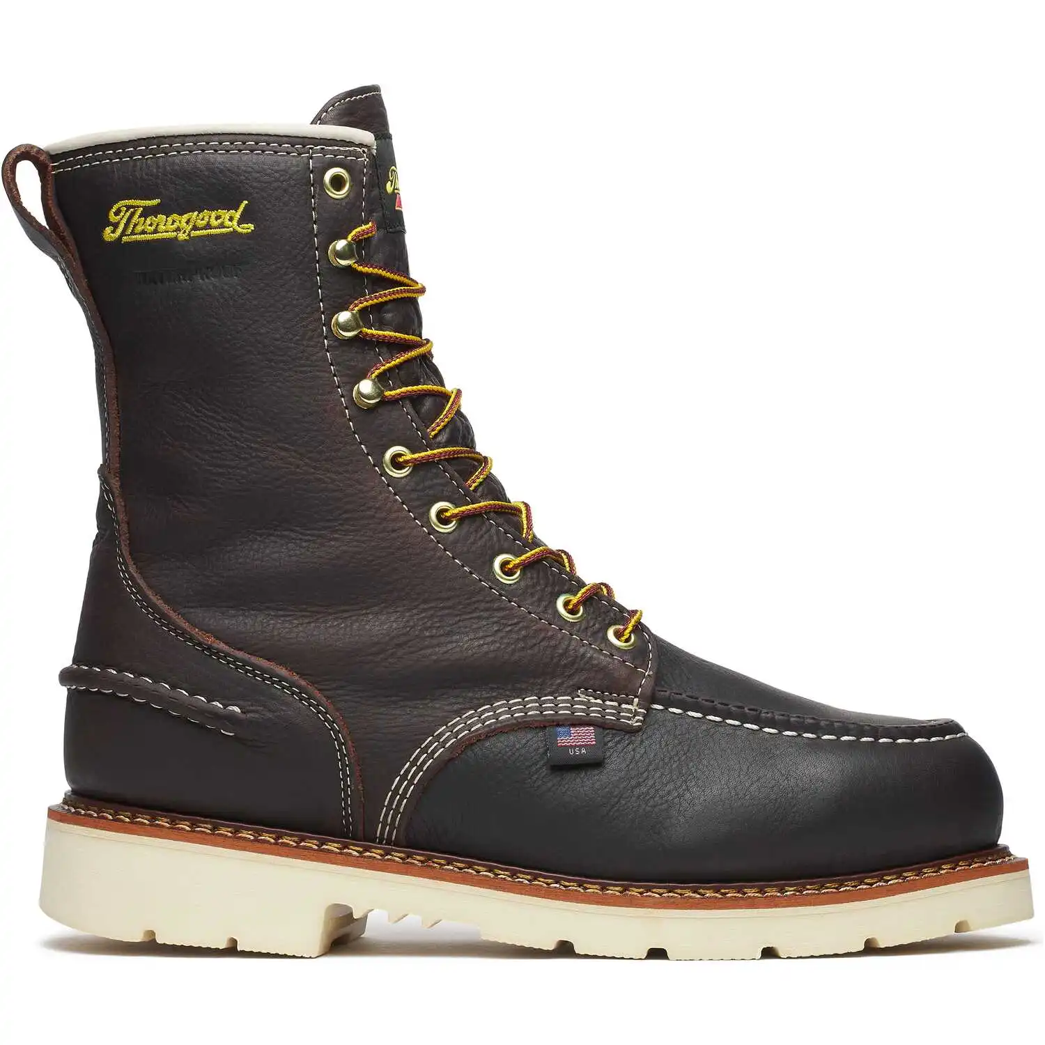 Alternative view of Thorogood 1957 Series 8-inch Briar Pitstop Waterproof Steel Toe Moc Toe 90-Degree Sole American Made Men's Work Boot - 804-4941