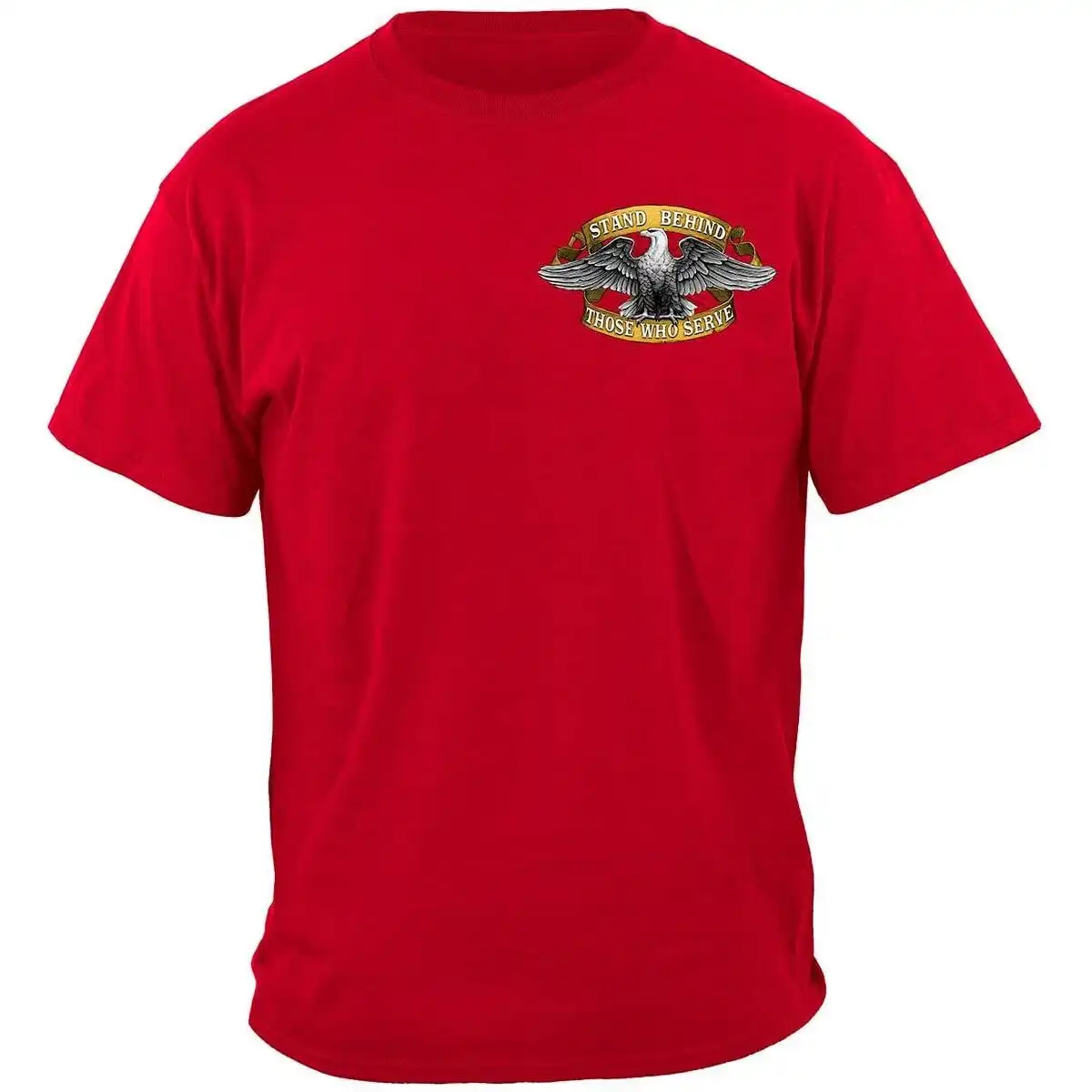 Alternative view of Stand Behind Those Who Serve Military T-Shirt