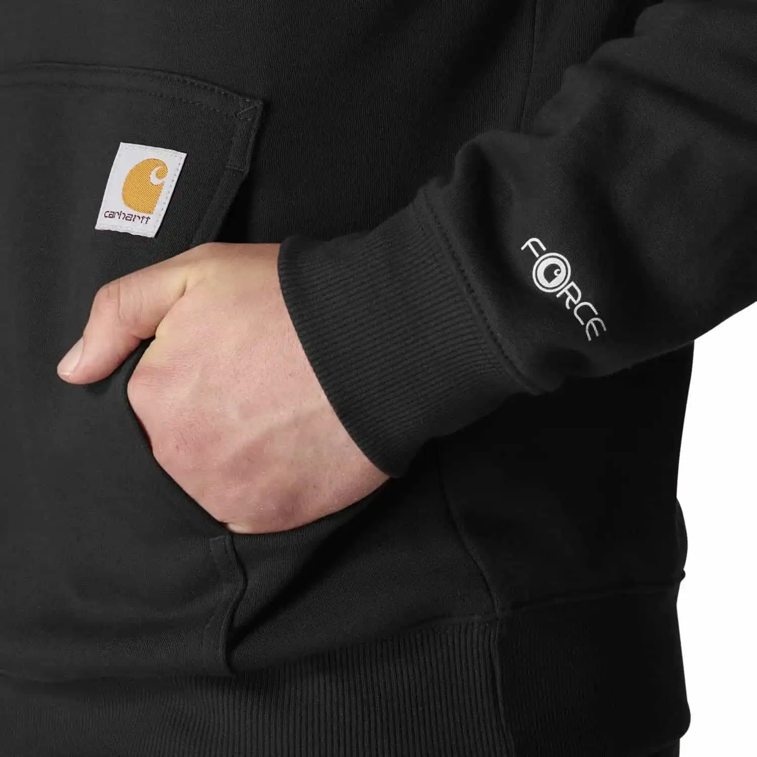 Alternative view of Carhartt Force Relaxed Fit Lightweight Logo Graphic Hooded Sweatshirt