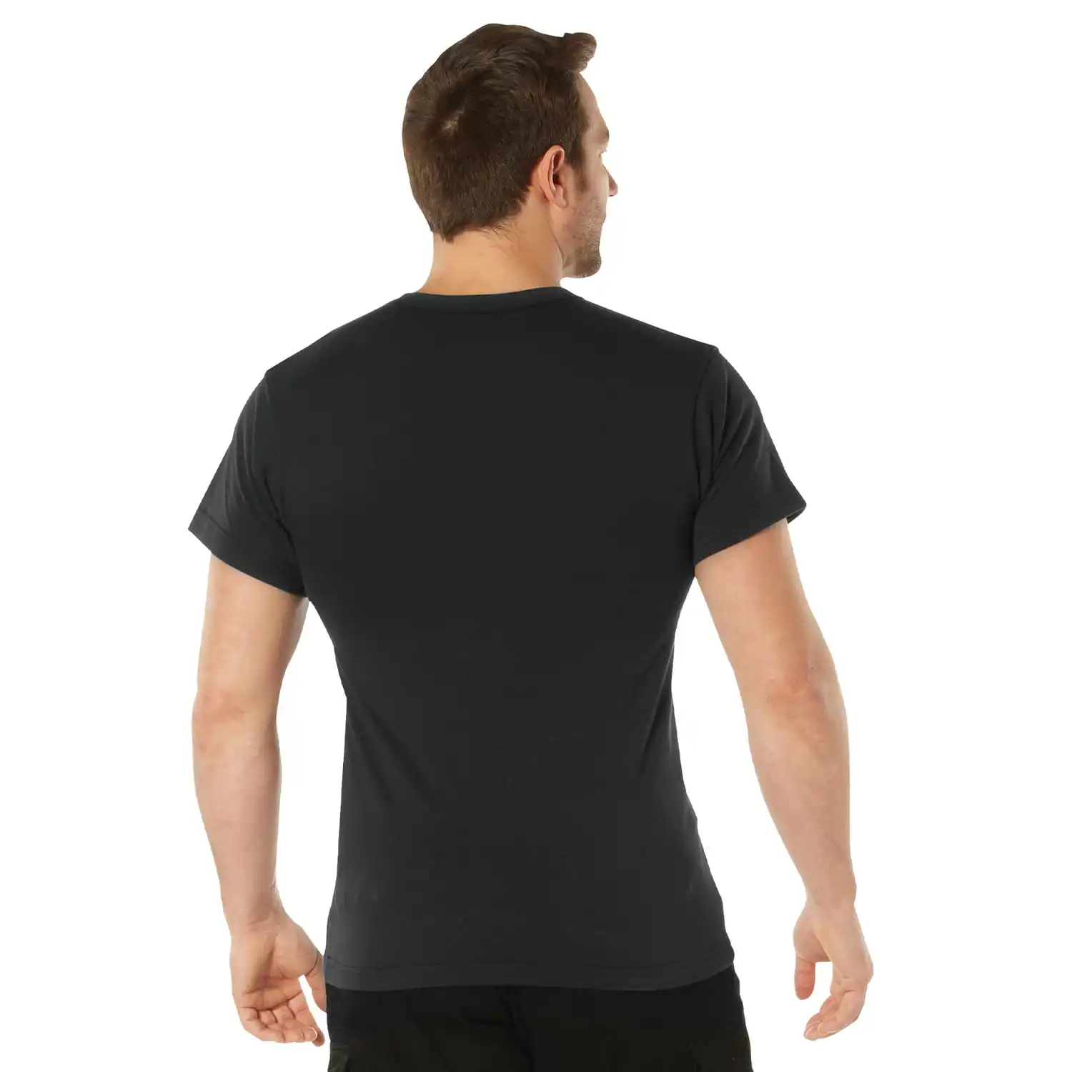 Alternative view of Black Moisture Wicking Short Sleeve T-Shirt