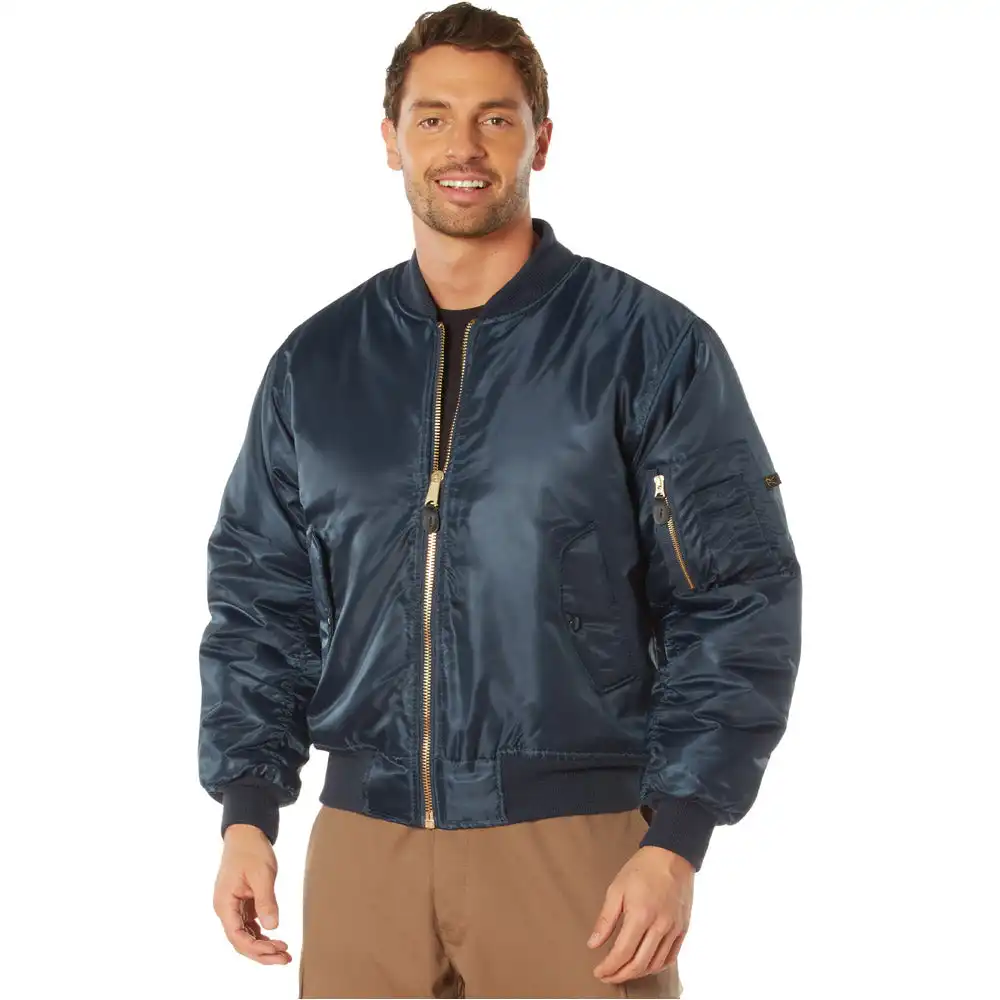 Alternative view of Navy Blue MA-1 Flight Jacket