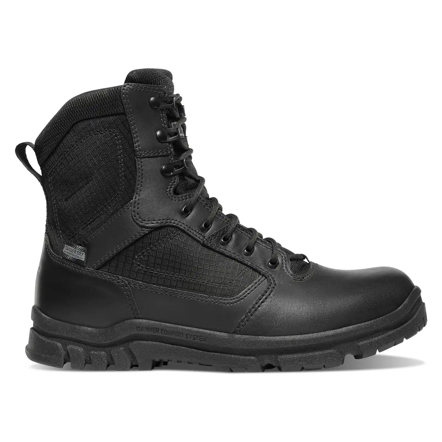 Danner Lookout Side-Zip 8-inch Black Waterproof Duty Boot