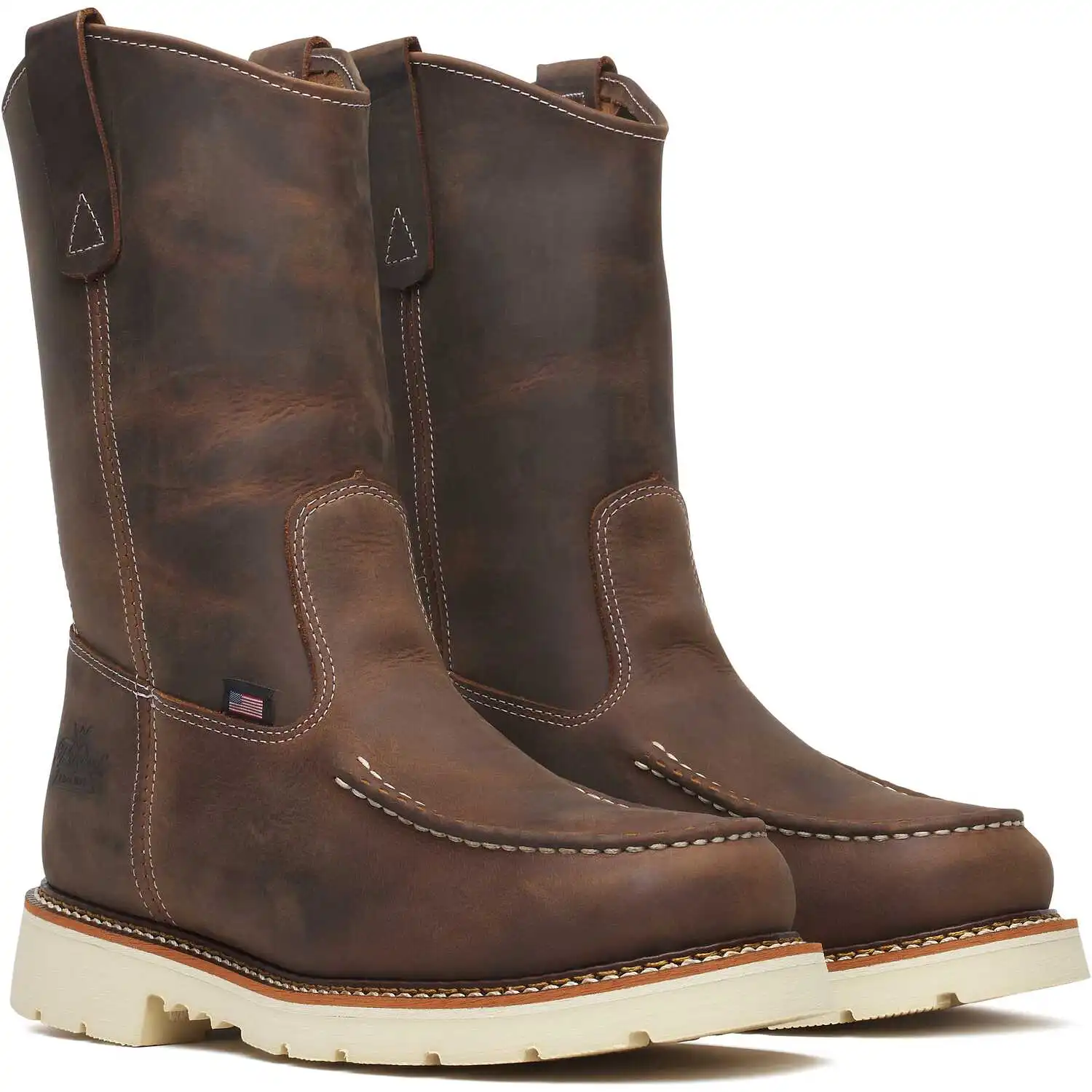Thorogood American Heritage Wellington 11-inch Crazy Horse Soft Moc Toe 90-Degree Sole Pull-On American Made Men's Work Boot - 814-3311