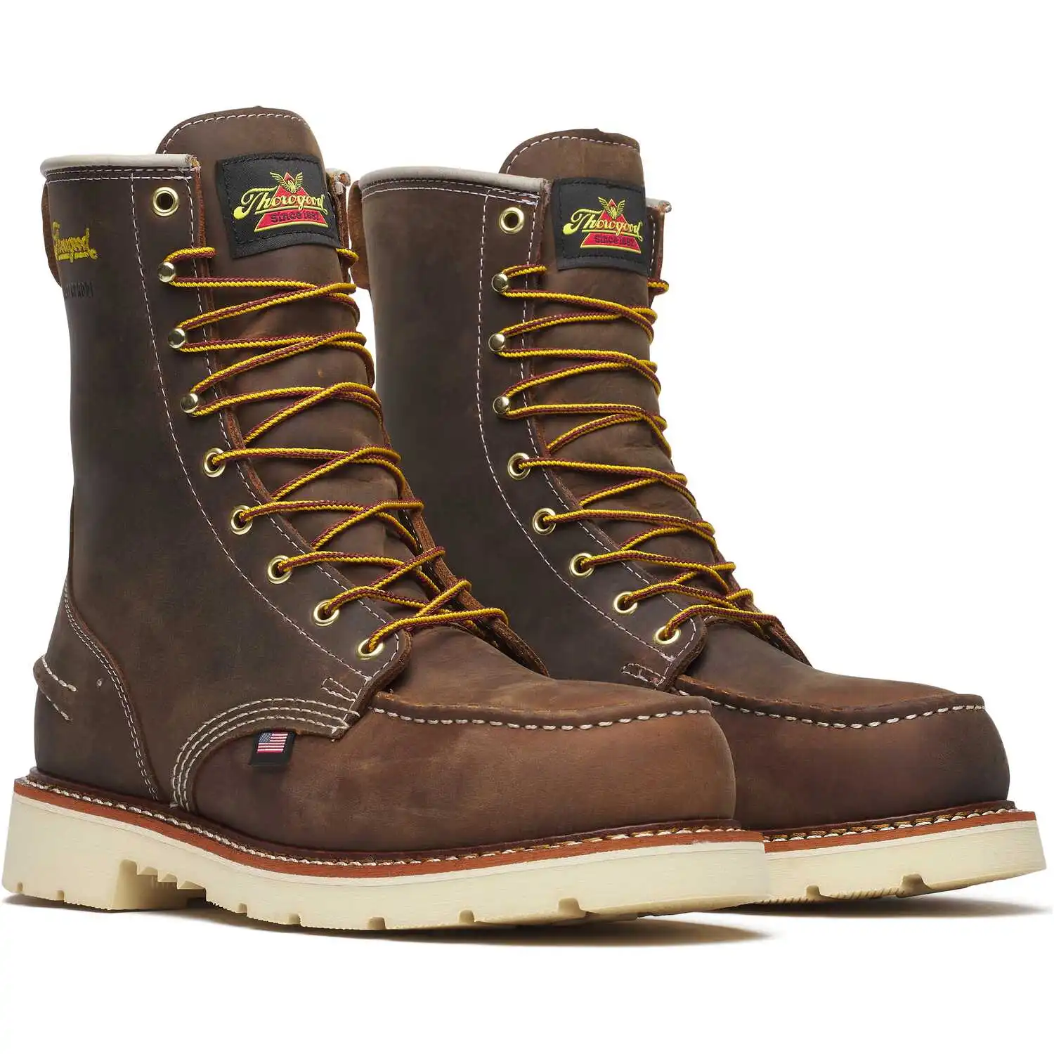 Thorogood 1957 Series 8-inch Crazy Horse Waterproof Steel Toe Moc Toe 90-Degree Sole American Made Men's Work Boot - 804-3868