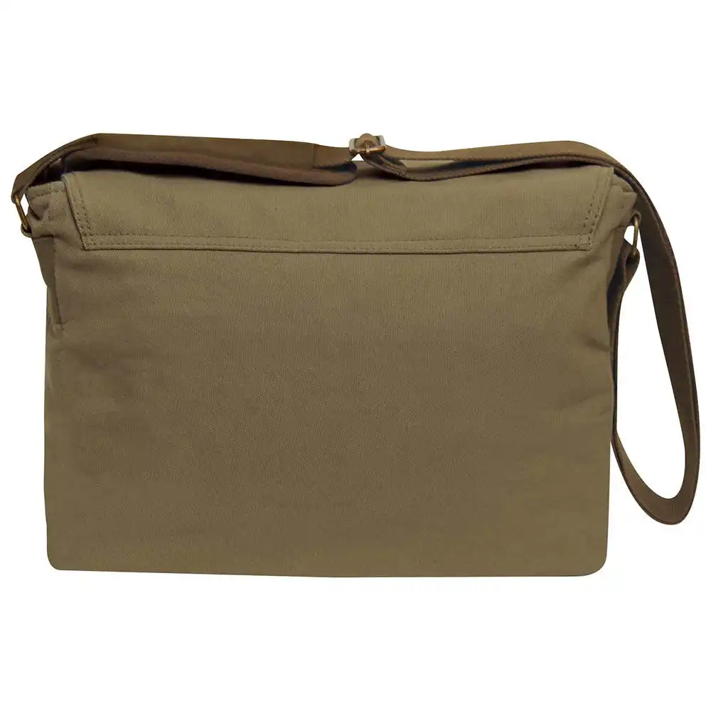 Alternative view of Rothco Vintage Two-Tone Olive Drab Canvas Messenger Bag