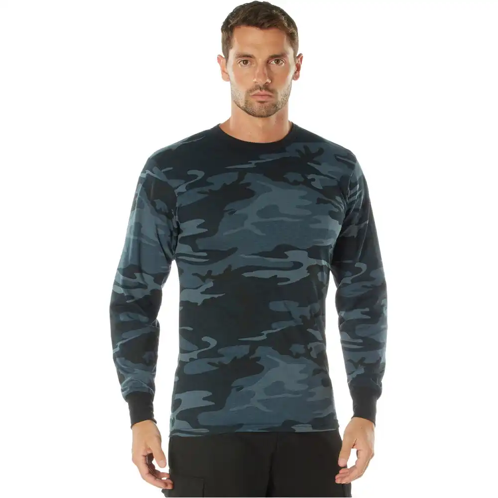 Alternative view of Midnight Blue Camo Long Sleeve Shirt
