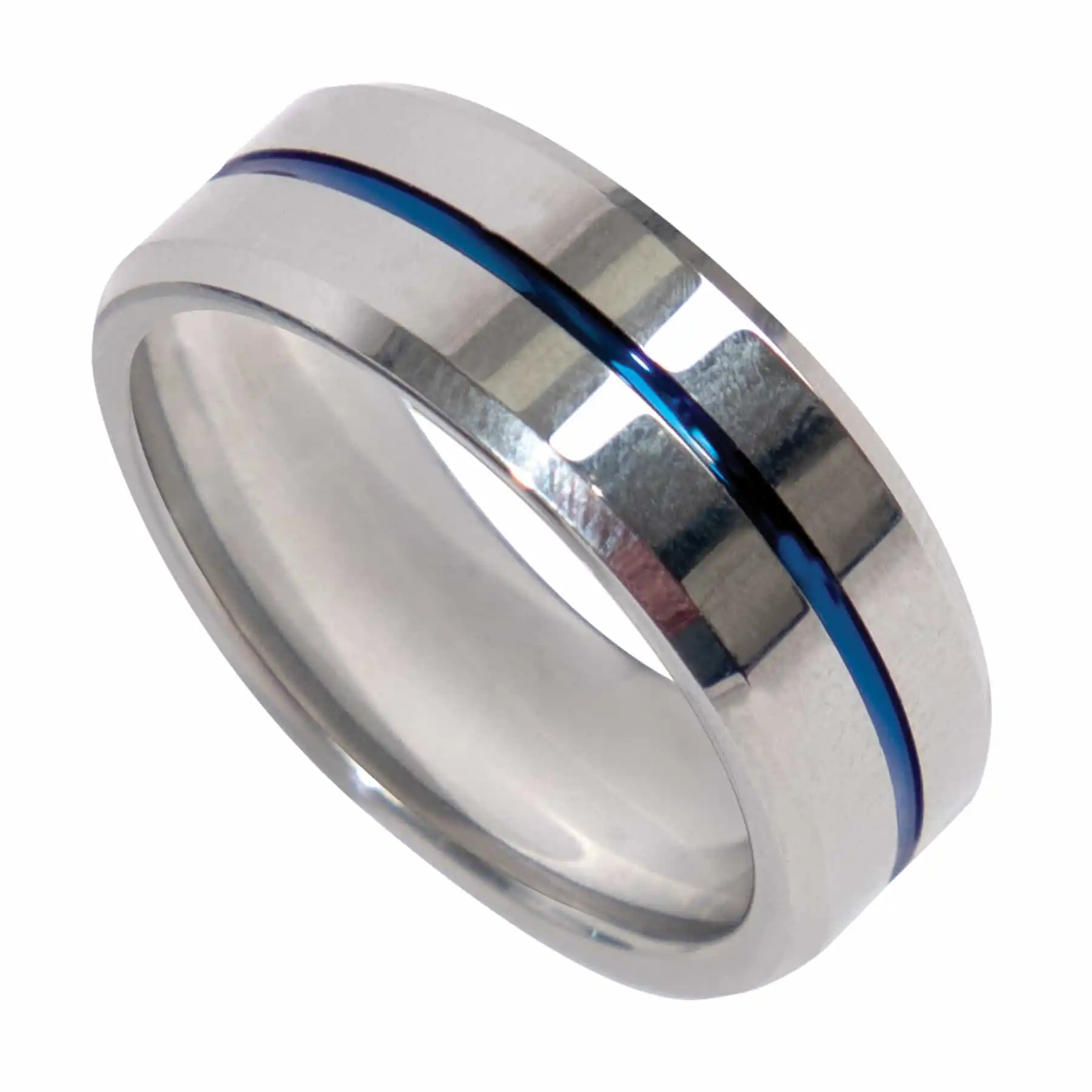 Thin Blue Line Police 8mm Tungsten Ring