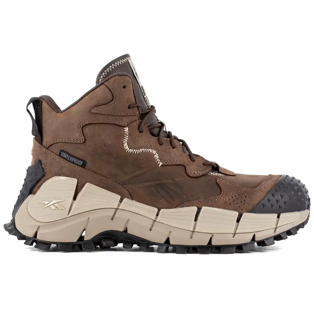 Alternative view of Reebok Zig Kinetica Edge Trail Mid Brown Composite Toe Waterproof Men's Work Boot