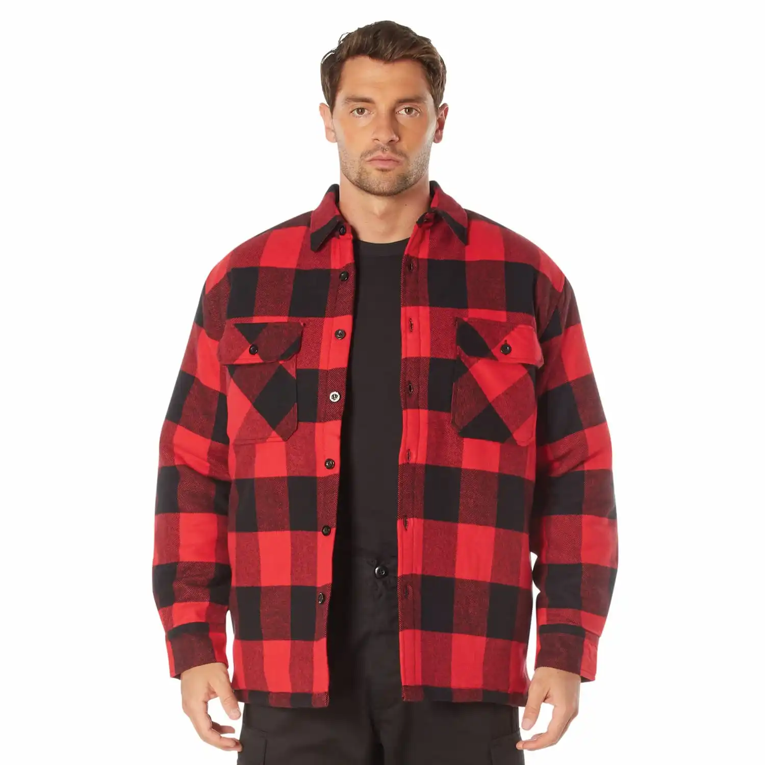 Alternative view of Rothco Men's Buffalo Plaid Flannel Quilt-Lined Shirt Jacket