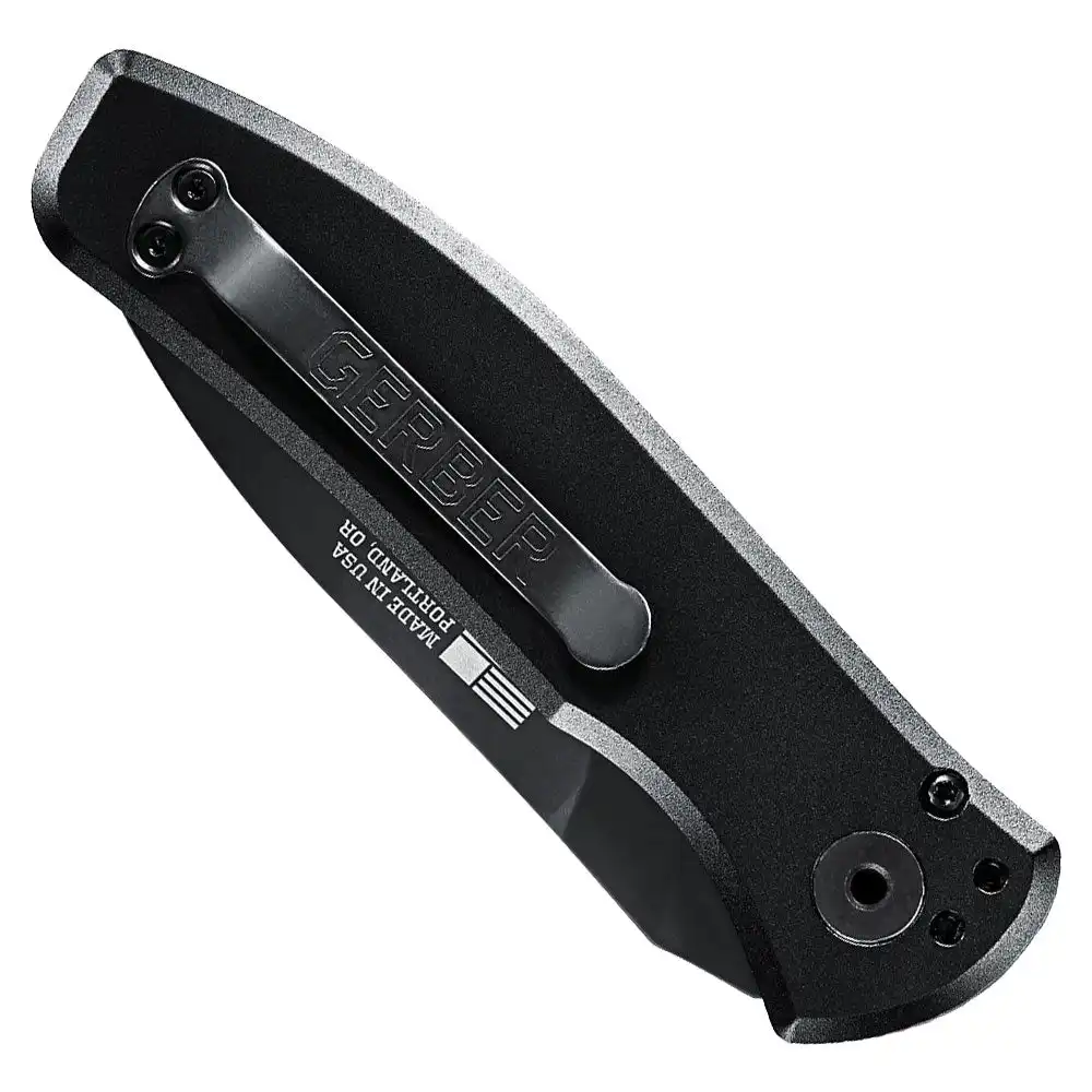 Alternative view of Gerber Empower Black Serrated Automatic Folding Knife