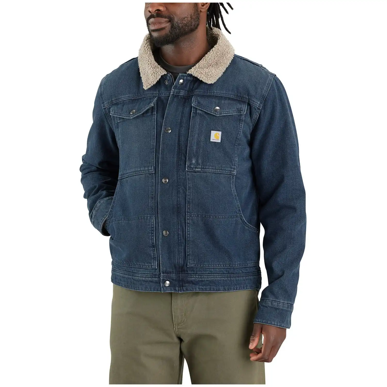 Carhartt Relaxed Fit Denim Sherpa-Lined Men's Jacket