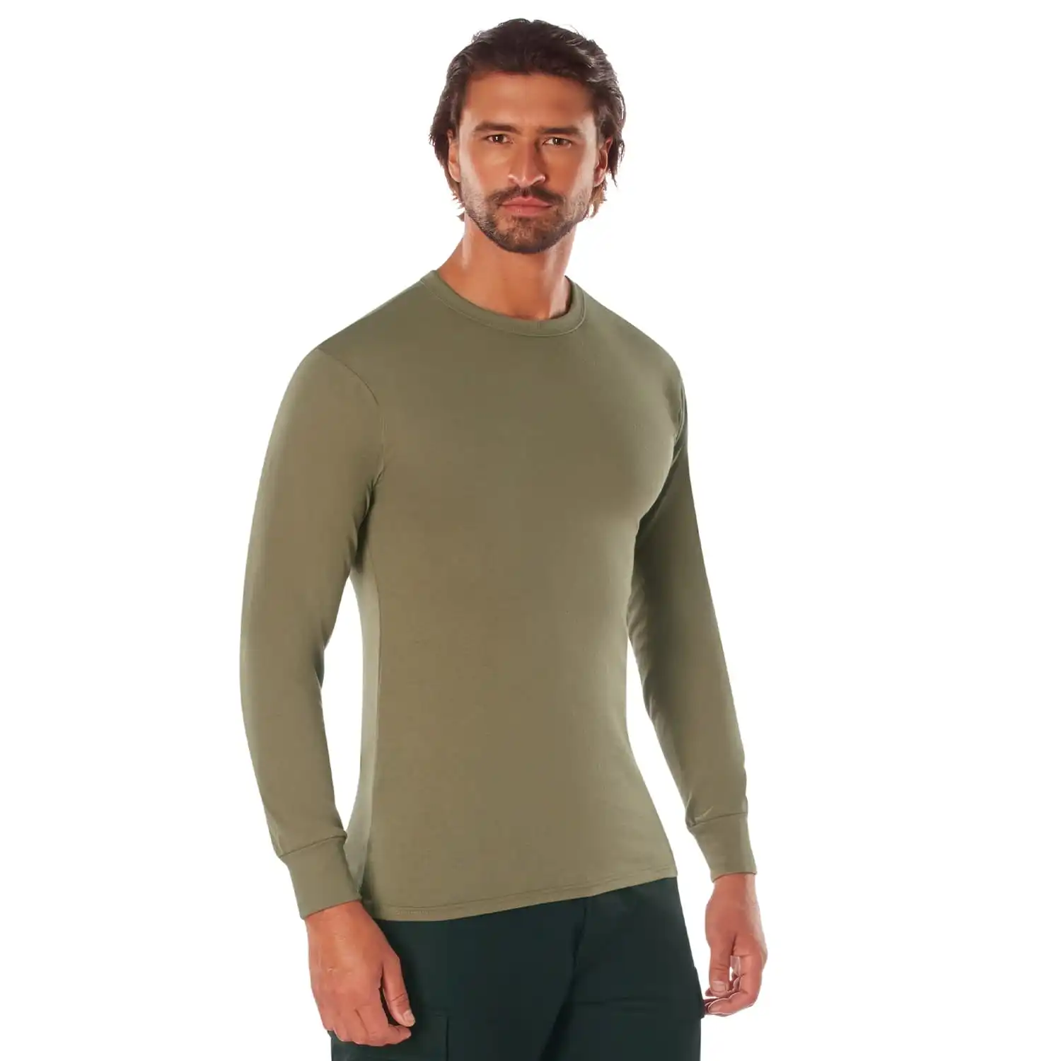Alternative view of Basic Issue Military Solid Long Sleeve T-Shirt