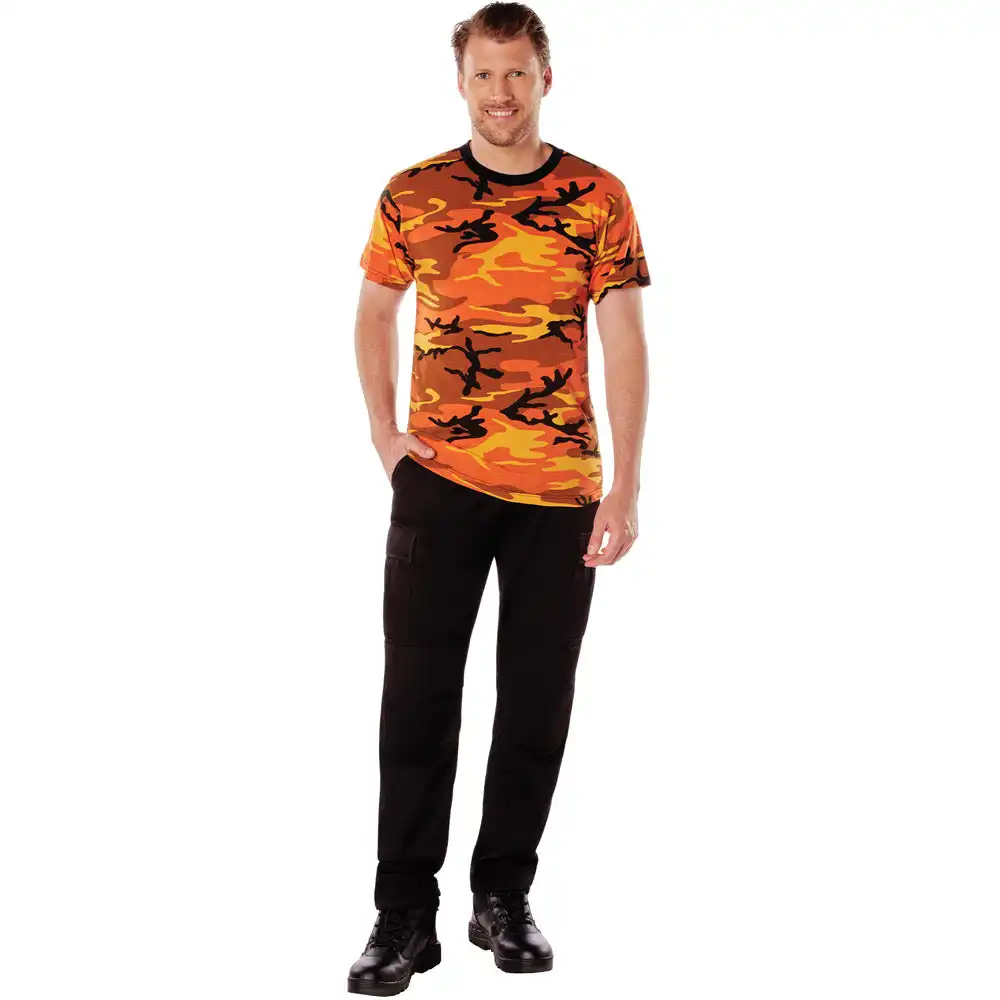 Alternative view of Savage Orange Camo Short Sleeve T-Shirt