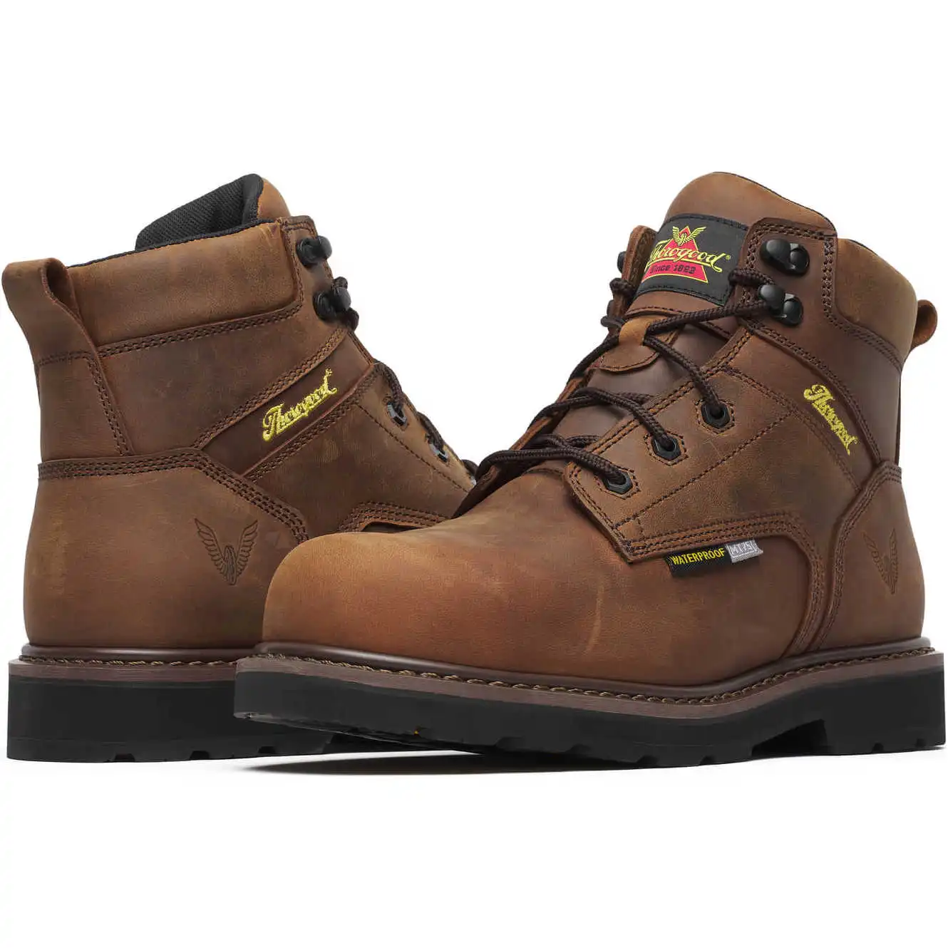 Alternative view of Thorogood Jobsite Series 6-inch Crazy Horse Waterproof Composite Toe Round Toe Men's Work Boot - 804-4150