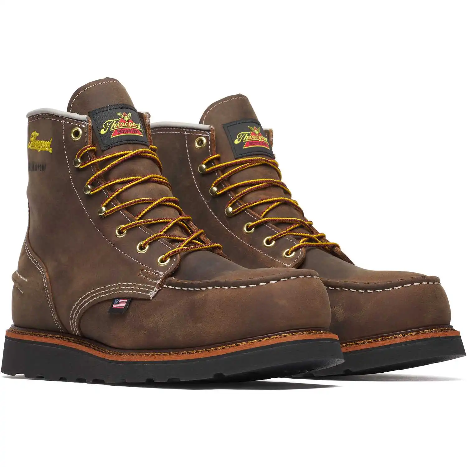 Thorogood 1957 Series Waterproof 6-inch Crazy Horse American Made Moc Steel Toe Wedge Sole Men's Work Boot - 804-3676