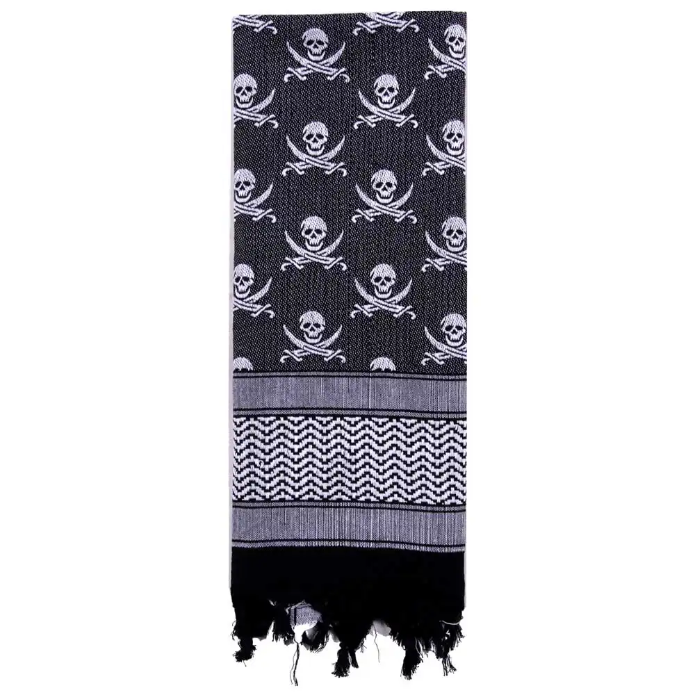Alternative view of Skull and Crossbones Shemagh Tactical Scarf