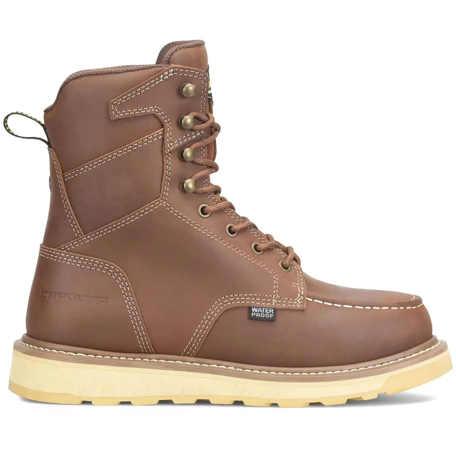 Alternative view of Carolina Gruntz Mens 8-Inch Waterproof Wedge Sole Moc Toe Men's Work Boot